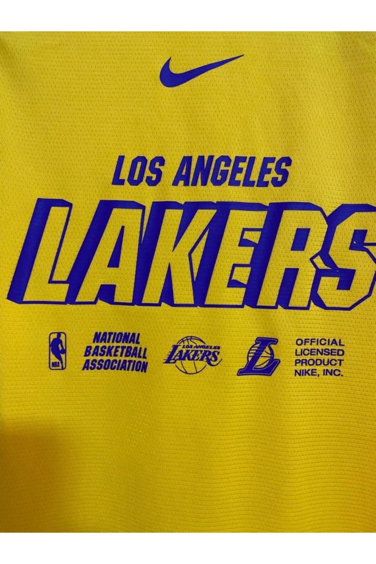 Nike Los Angeles Lakers Dri Fit NBA Men s Yellow Basketball Jersey