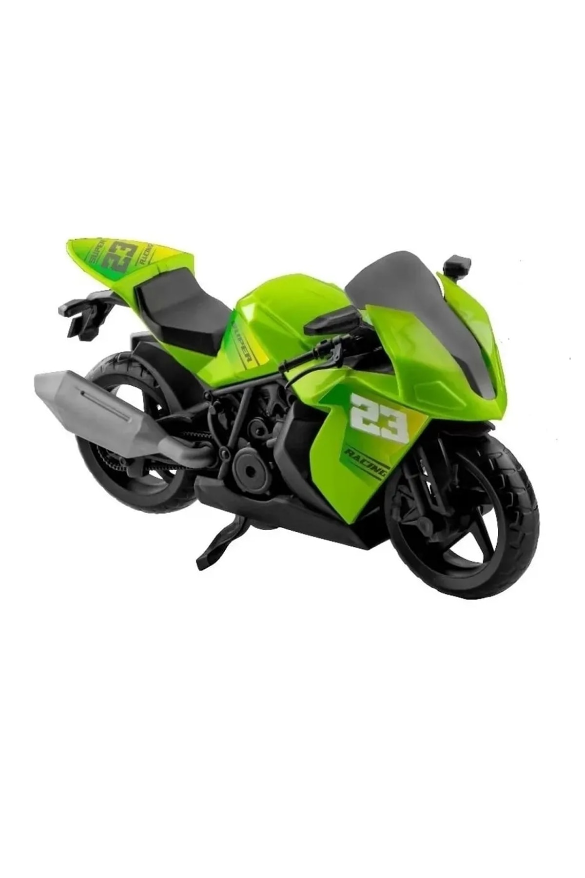 Detaylı Çocuk Yarış Motosikleti Büyük Boy Oyuncak Motorbisiklet Moto Racing Sticker Hediyeli 28 Cm 3