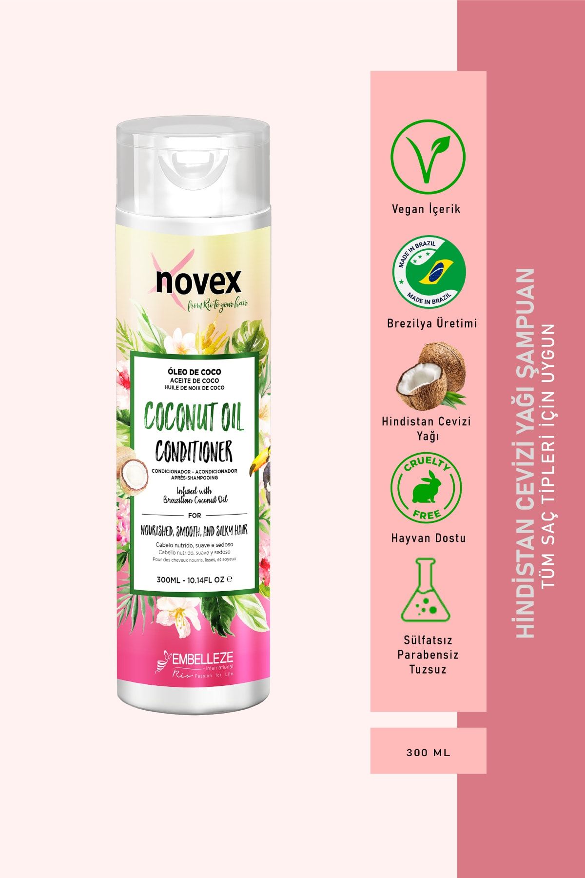 Coconut Oil - Kuru Ve Kırılgan Saçlar Için Hindistan Cevizi Yağı Içeren Saç Kremi 300ml
