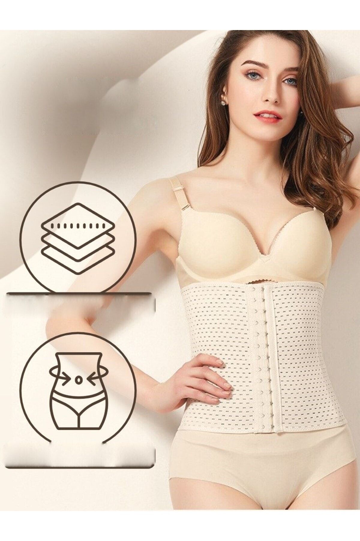 MİSTİRİK Ulyana Model Seasonal Breathable Corset Latex Invisible Corset  Skin Color - Trendyol