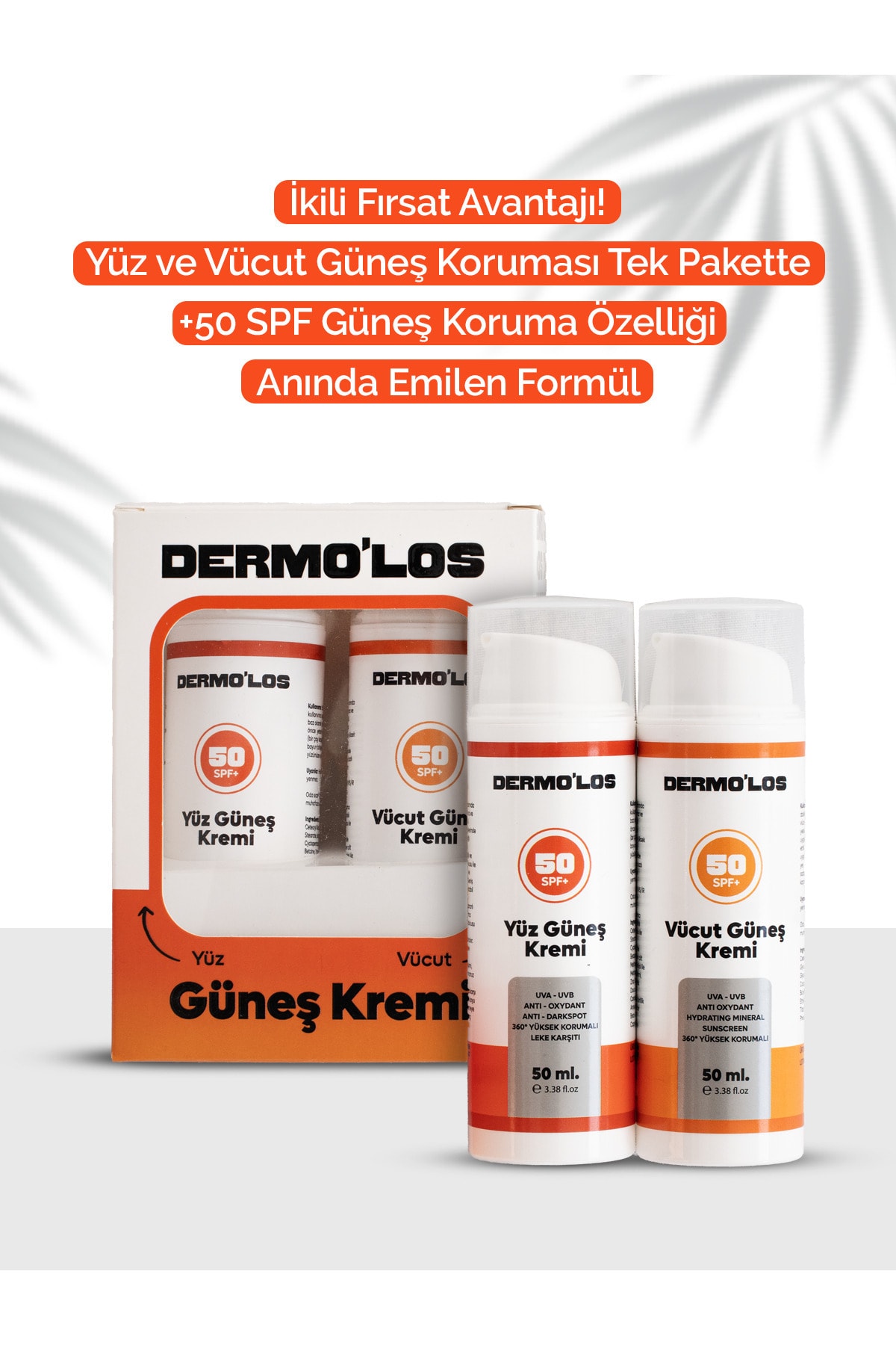 dermo'los love of skin Vücut Ve Leke Karşıtı Yüz Güneş Kremi Seti 50 Ml ...