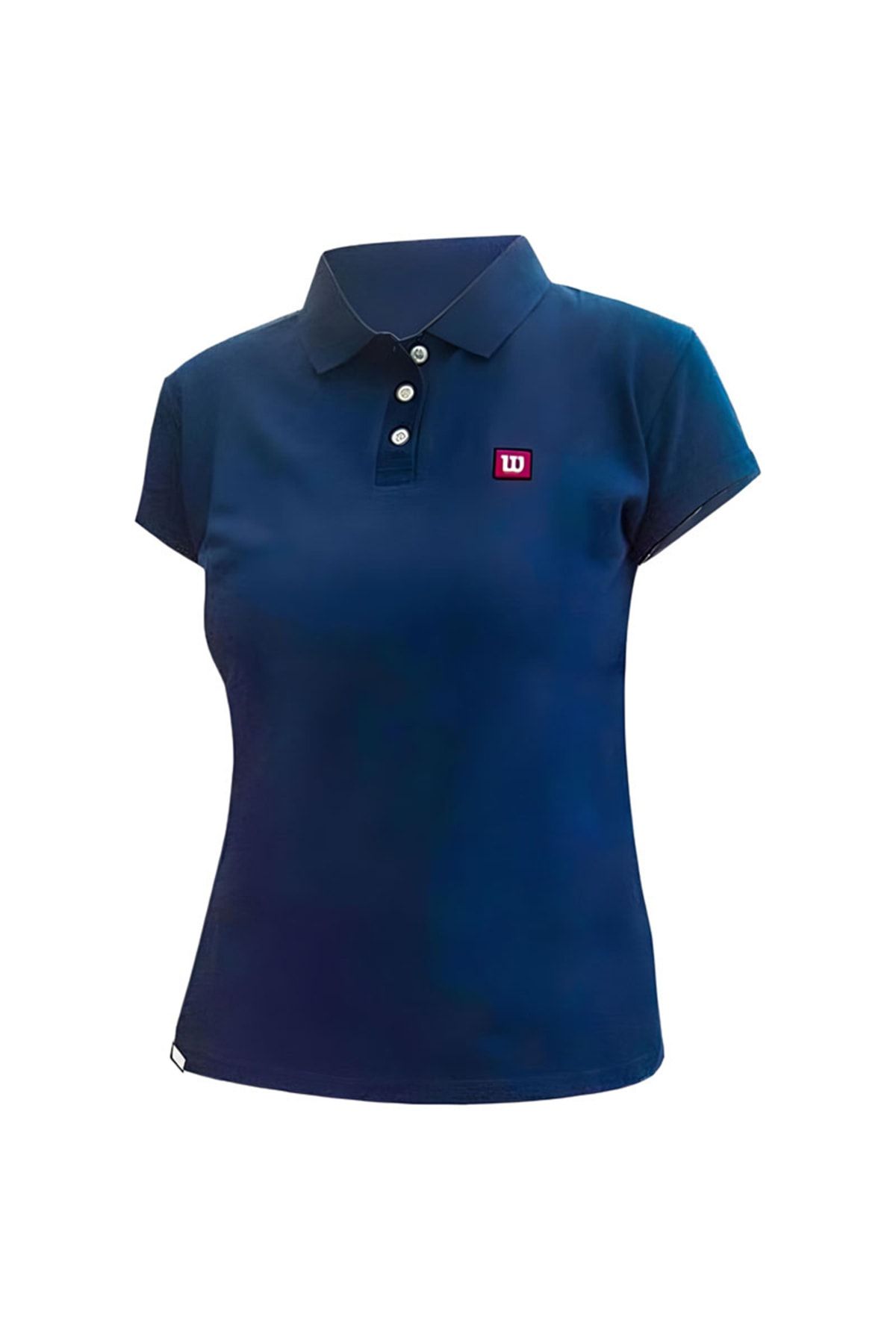 REMS-Wilson Navy Blue Polo Collar Tennis T-Shirt Women 1