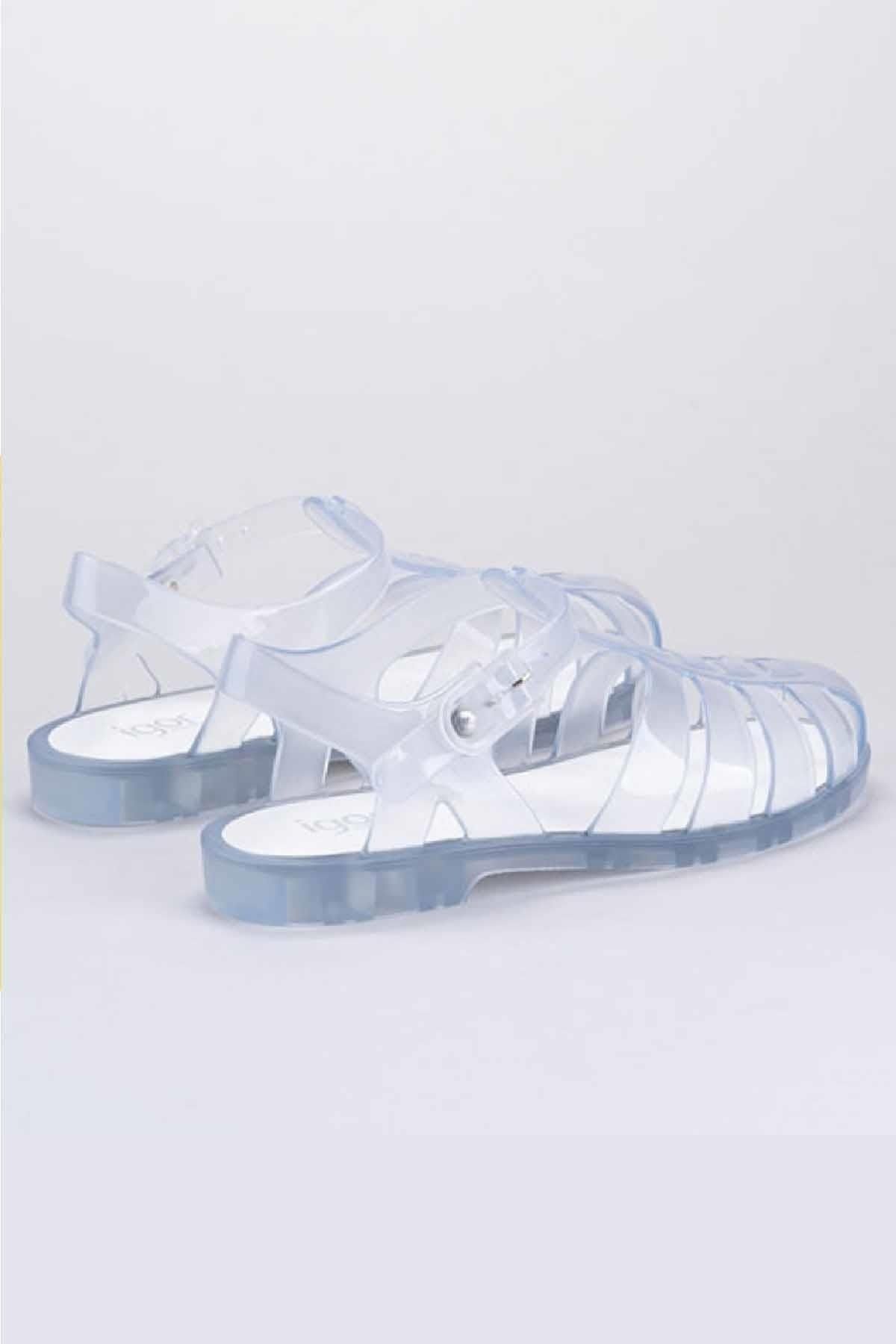 صندل سفید دخترانه و پسرانه بچگانه کفش ان Cristal Biarritz S10261 070Transparen IGOR