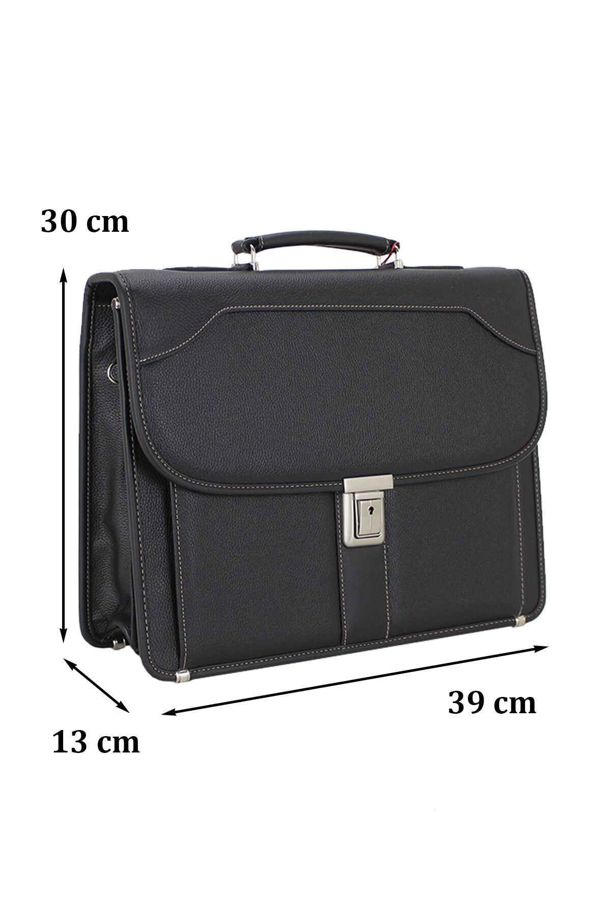Case Club Briefcase Type Men s Handbag with Lock Mechanism