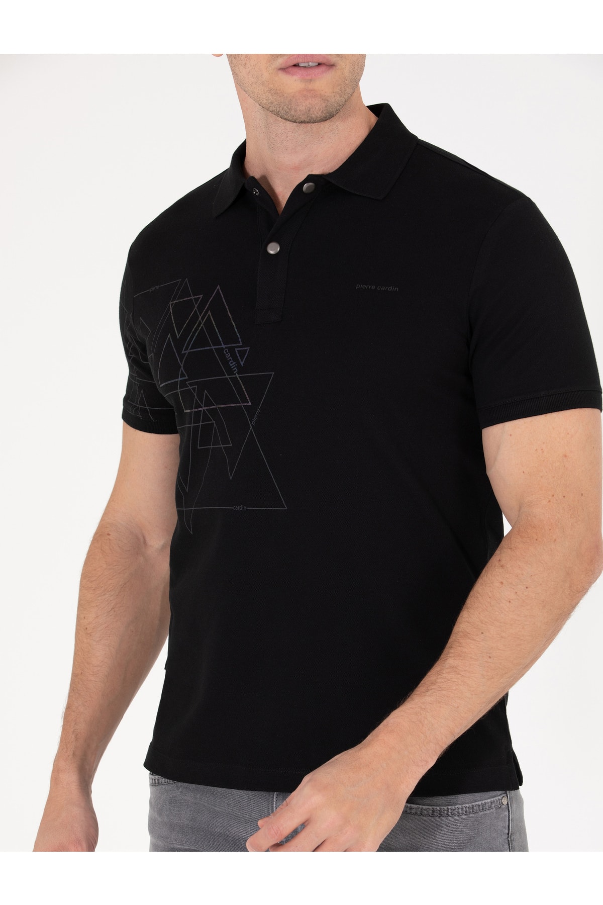 تیشرت یقه پلو مردانه هندسی آستین کوتاه | پیر کاردین Pierre Cardin G021SZ011.000.1588960 - تصویر 3