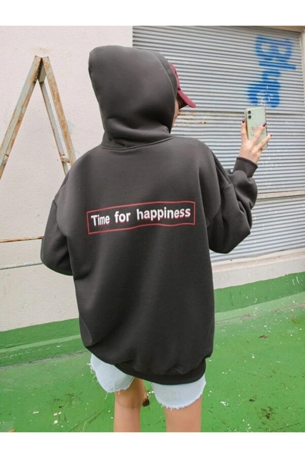 Know-Geräuchertes Sweatshirt mit Happiness Design-Aufdruck 4