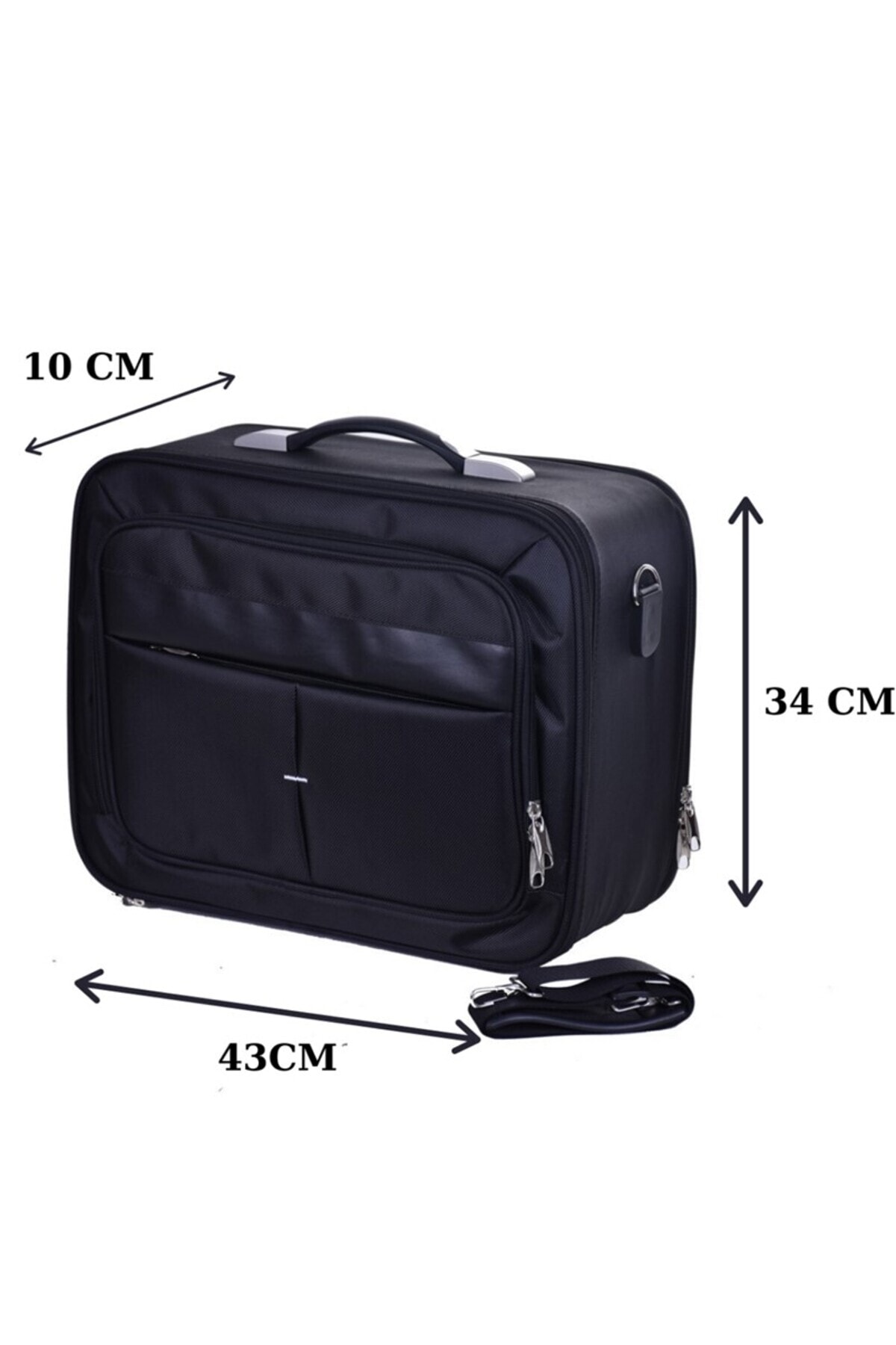 Çantaland  Lüx Kasalı Siyah Pilot, Evrak, Laptop, Notebook Çantası - Görsel 7