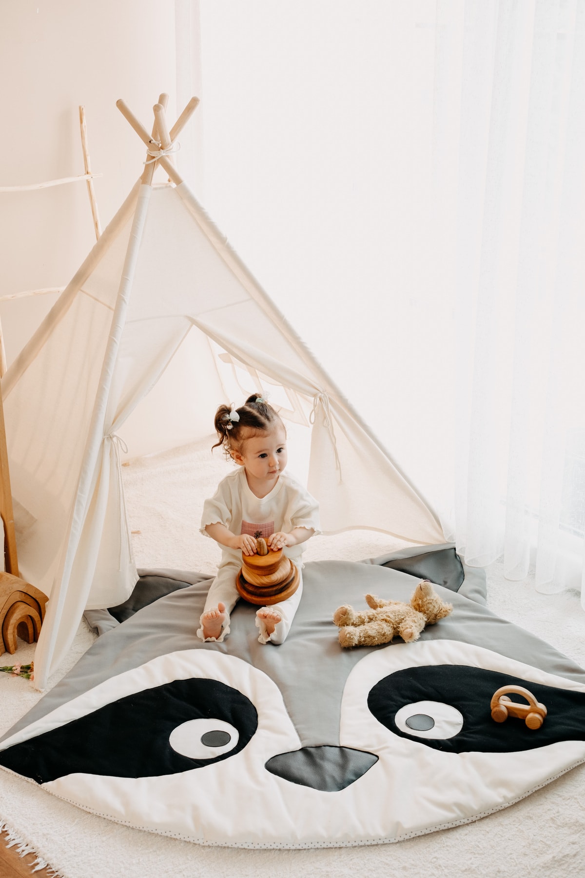 DERY BABY - Oyun Halısı Oyun Matı Raccoon fotoğrafı 2 (önizleme)