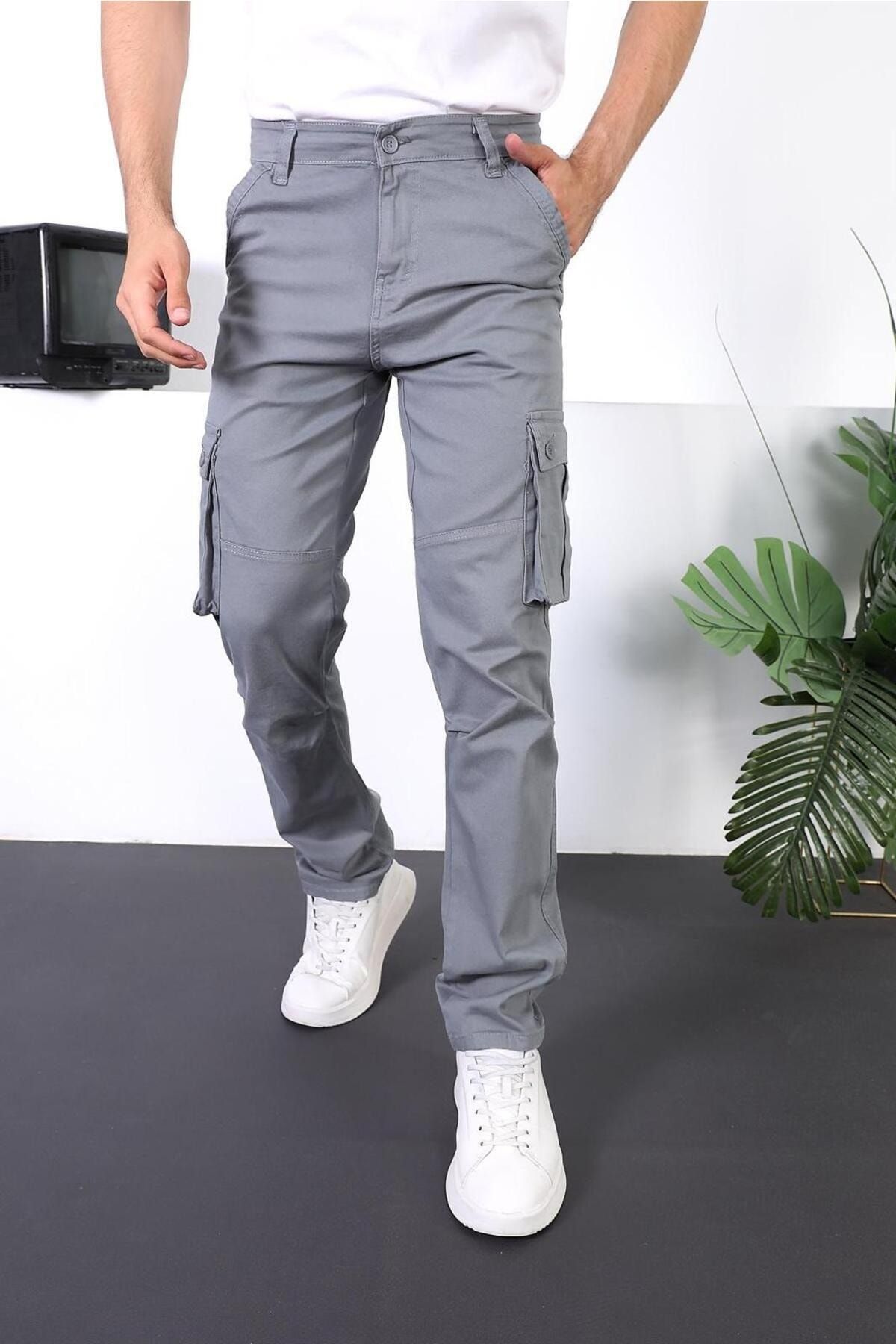 Buy Roadster Men Navy Blue Regular Fit Solid Cargos - Trousers for Men  6957778 | Myntra
