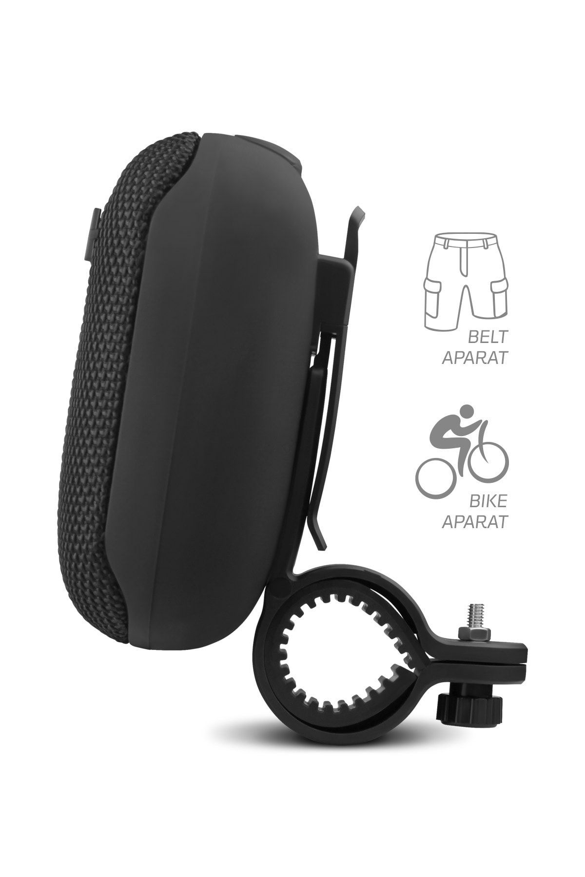 Bisiklet, Motorsiklet Uyumlu Gidon Kemer Aparatlı Hafıza Kartı Usb Girişli Bluetooth BAG Hoparlör