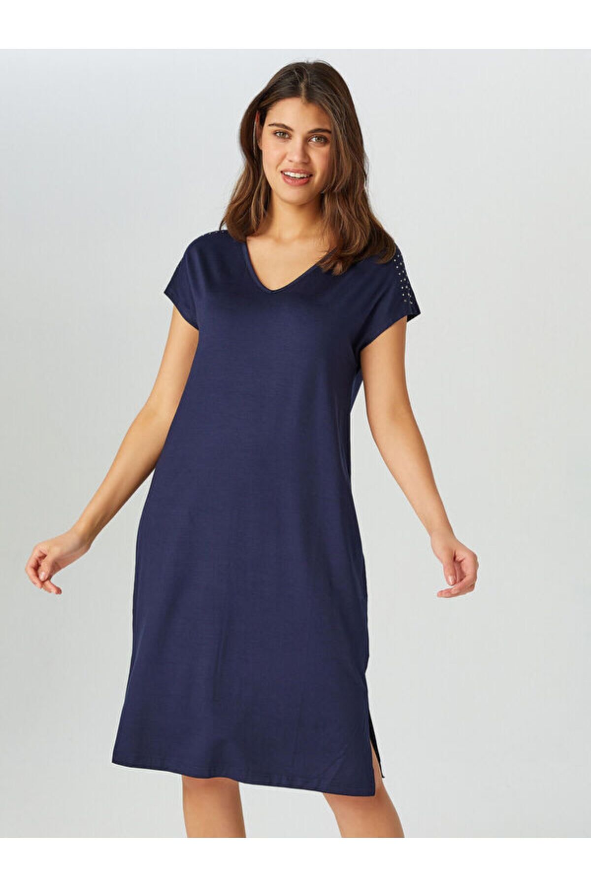 Dark blue hot sale t shirt dress