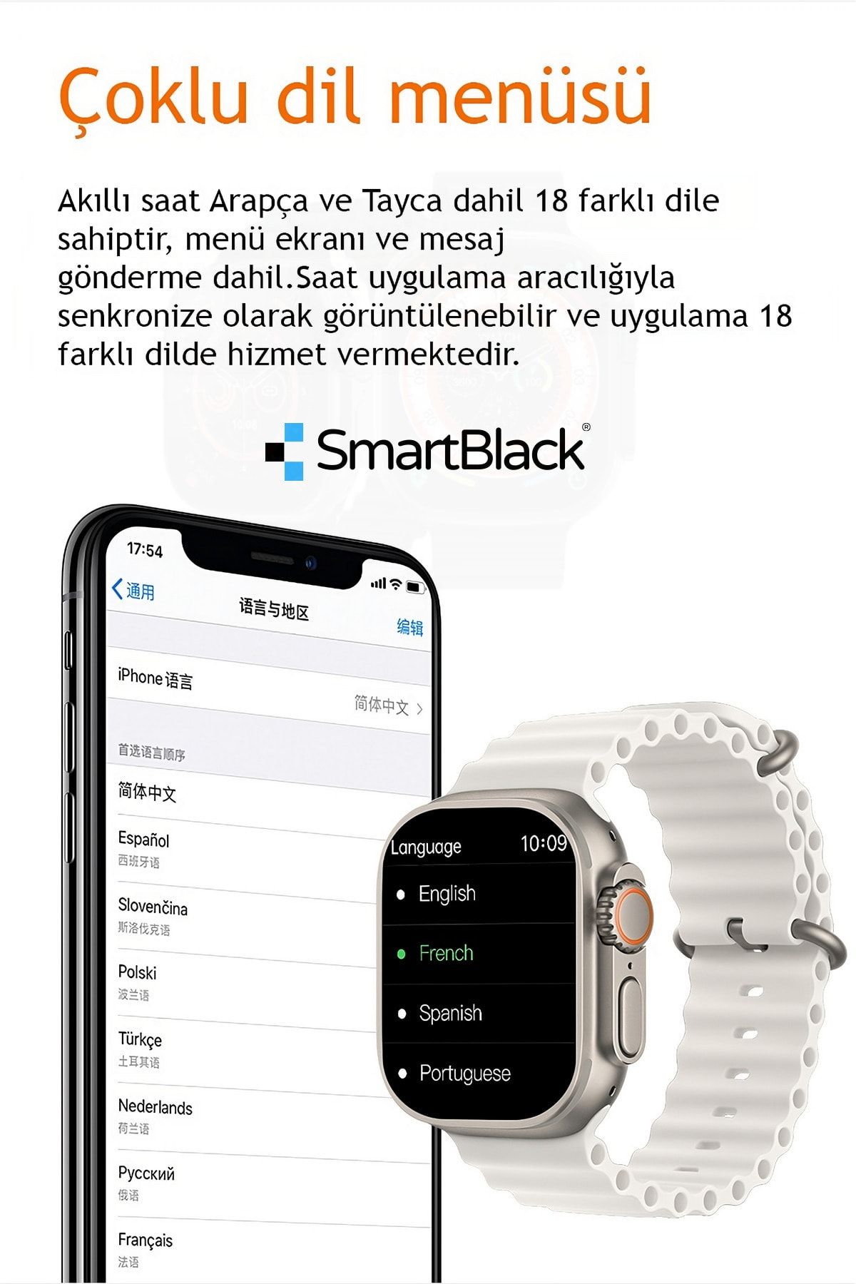 Watch 8 Akıllı Saat T800 Bluetooth Ultra Akıllı Saat Ios Ve Andorid Uyumlu Smartwatch 49 Mm Bildirim