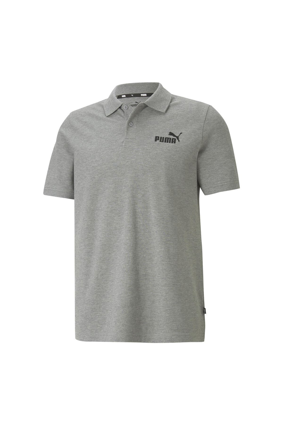 G Pique Round Medium Puma Men\'s Neck ESS Plain - Polo Trendyol T-Shirt 58667403 Gray