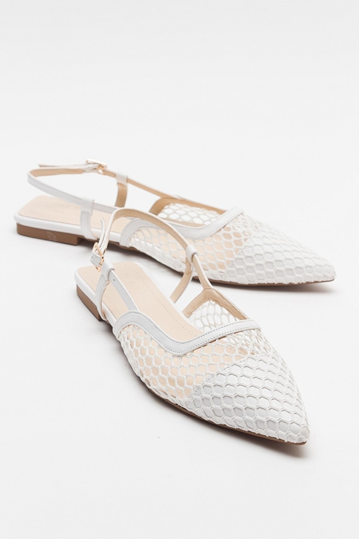 صندل سفید زنانه پوست اورجینال luvishoes