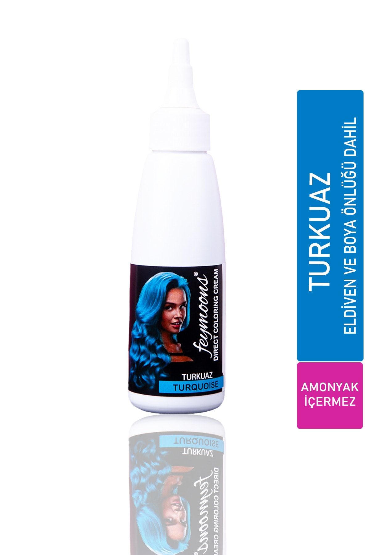 Feymoons Yarı Kalıcı Saç Boyası Turkuaz Mavi 120ML FEYBOYA1020