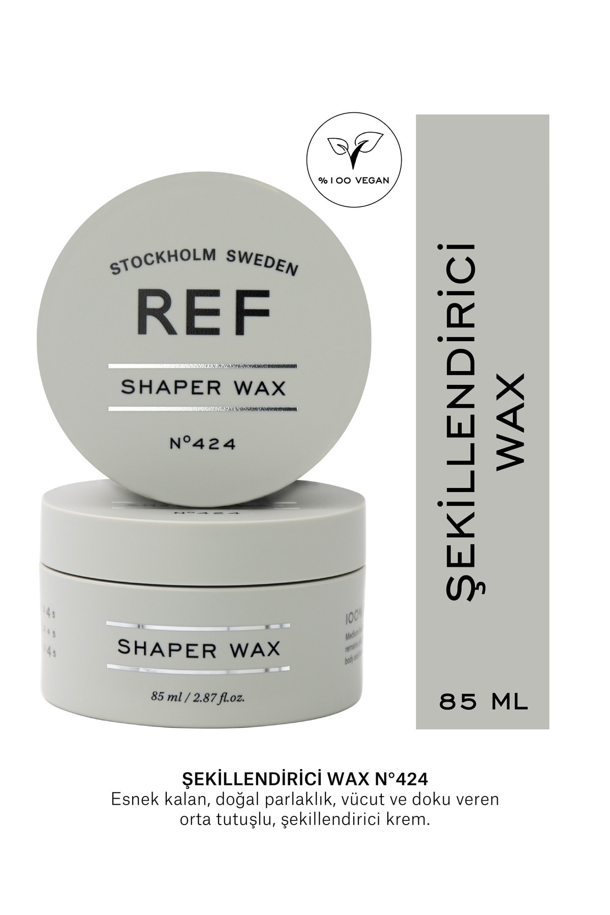 REF STOCKHOLM Shaper Wax 85 Ml Orta Tutuşlu Şekillendirici Krem
