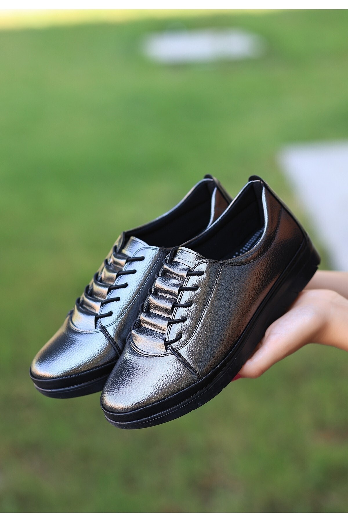 Dixi Platin Rugan Bağcıklı Spor Ayakkabı