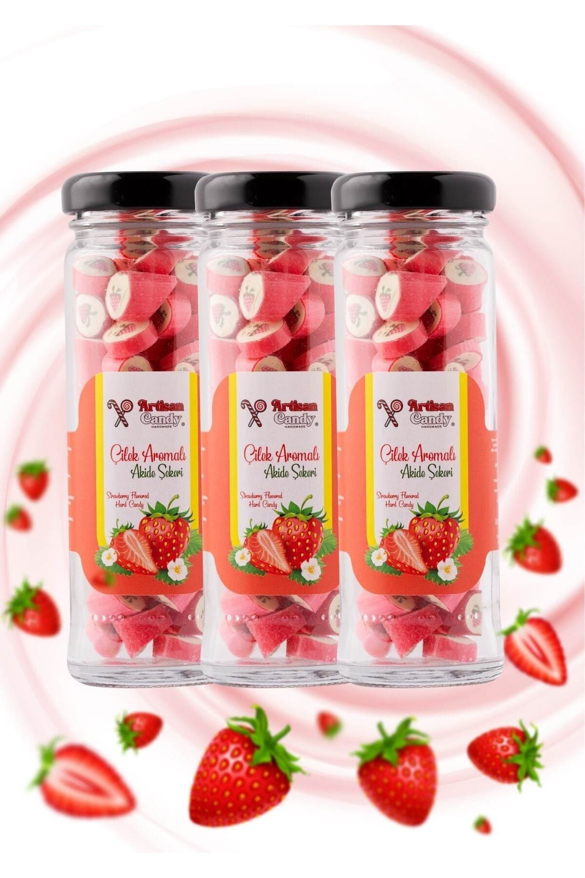 Artisan Candy Artisan Strawberry Candy / Çilek Aromalı El Yapımı Şeker ...