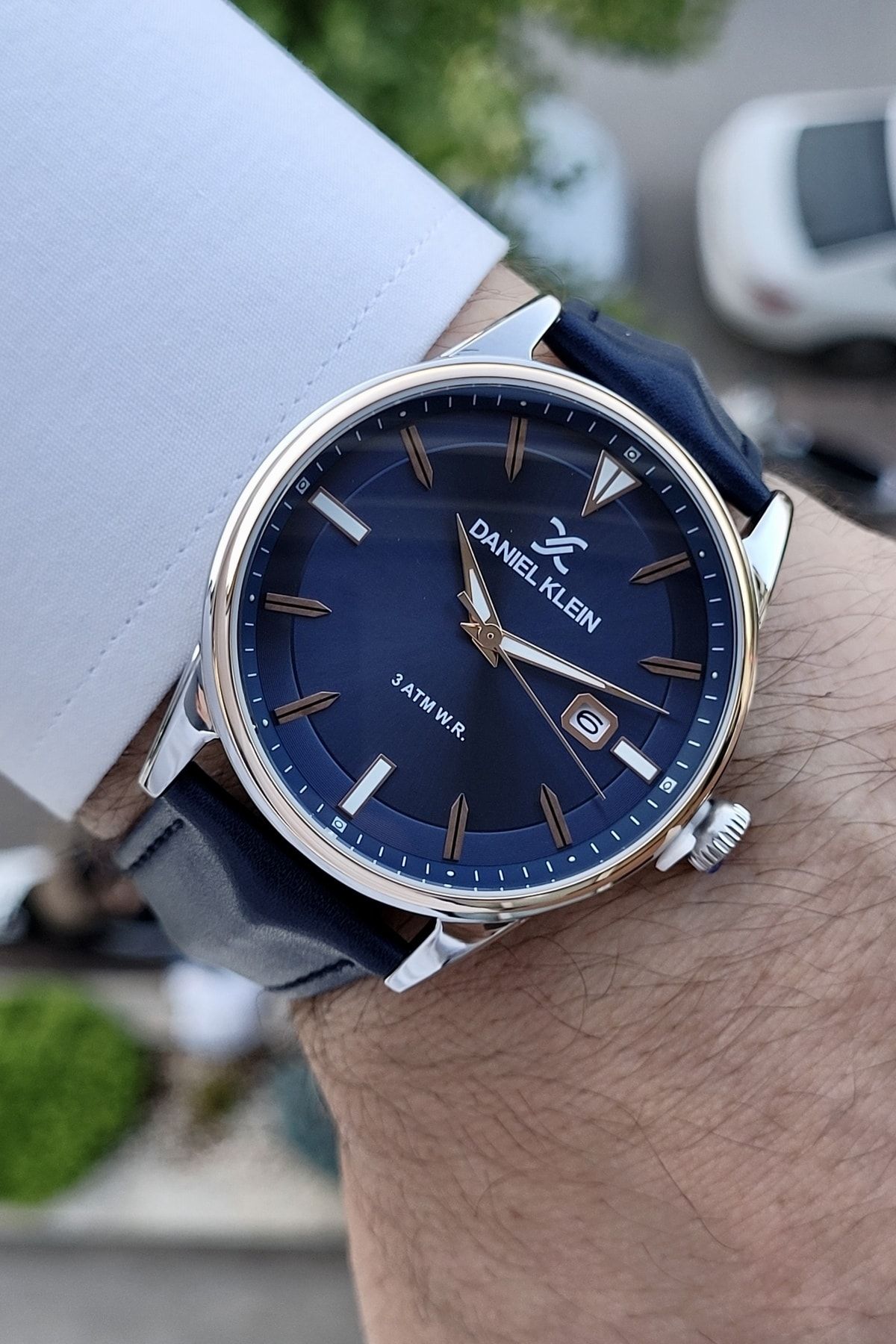 Daniel klein shop navy blue watch