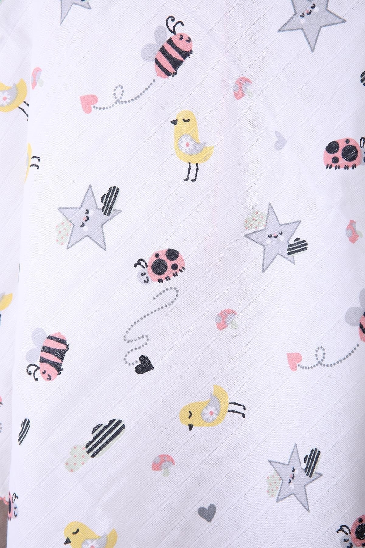 Babyhola Müslin Örtü 85x90cm Uğur Böceği Desen Organik Hediyelik Emzirme Alt Açma Yenidoğan Puset Örtüsü fotoğrafı 2 (önizleme)