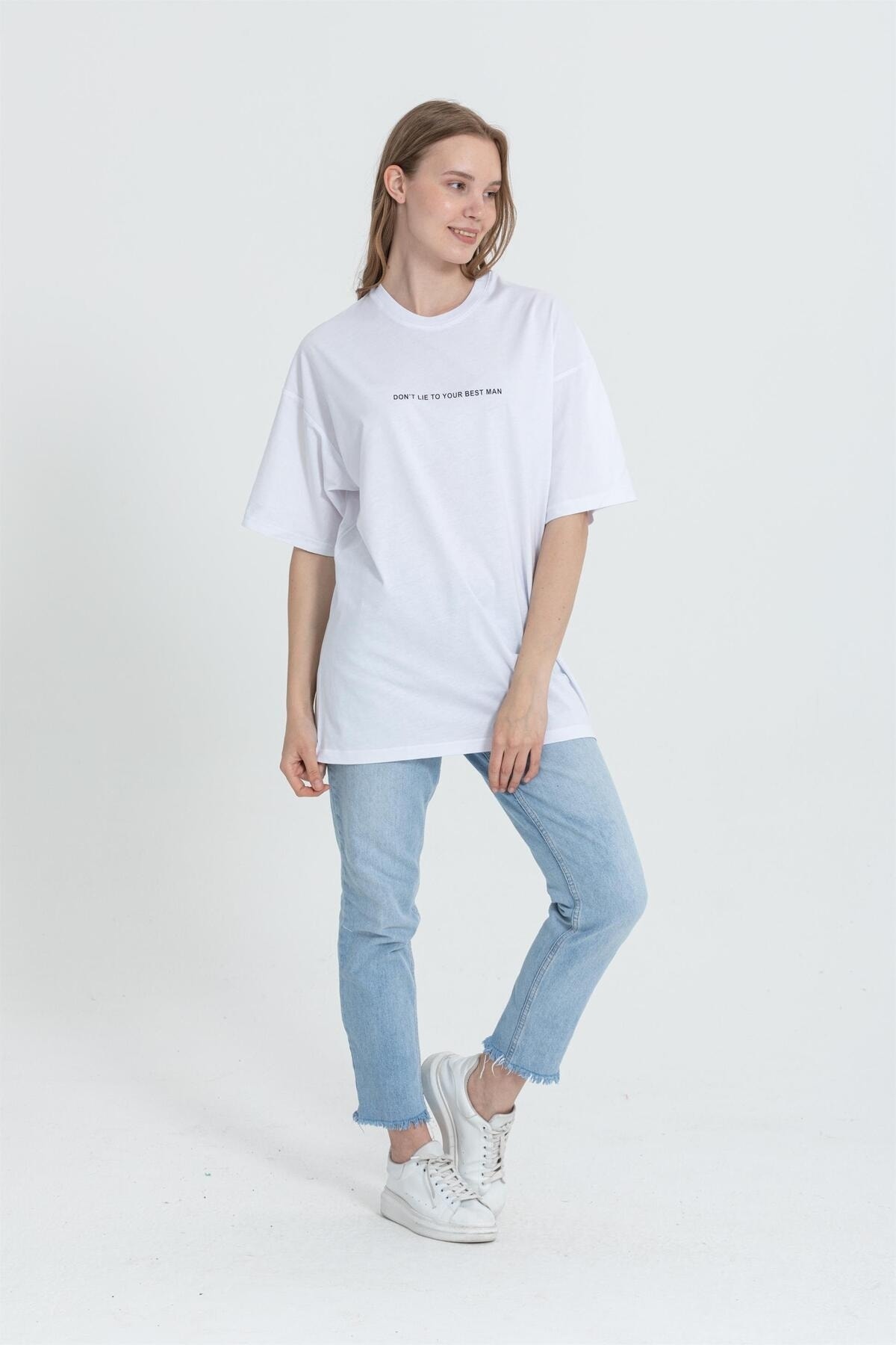 تیشرت چاپی یقه پشتی R-5714