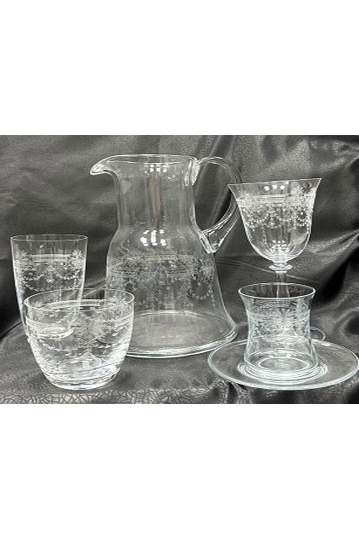 Bohemia Elisabeth 31 Parça Su Takımı 8534-Zıncır - Şeffaf