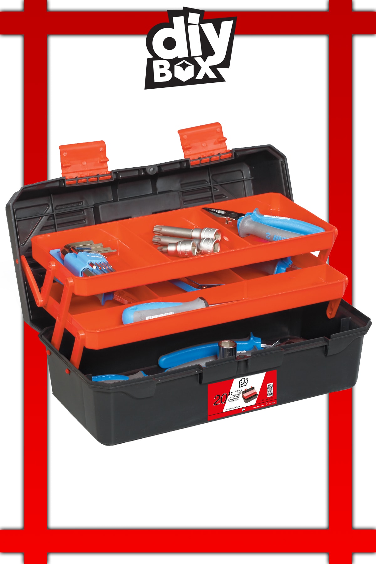 DiyBox Raflı Serisi Kokusuz Organizerli Raflı Balıkçı Takım