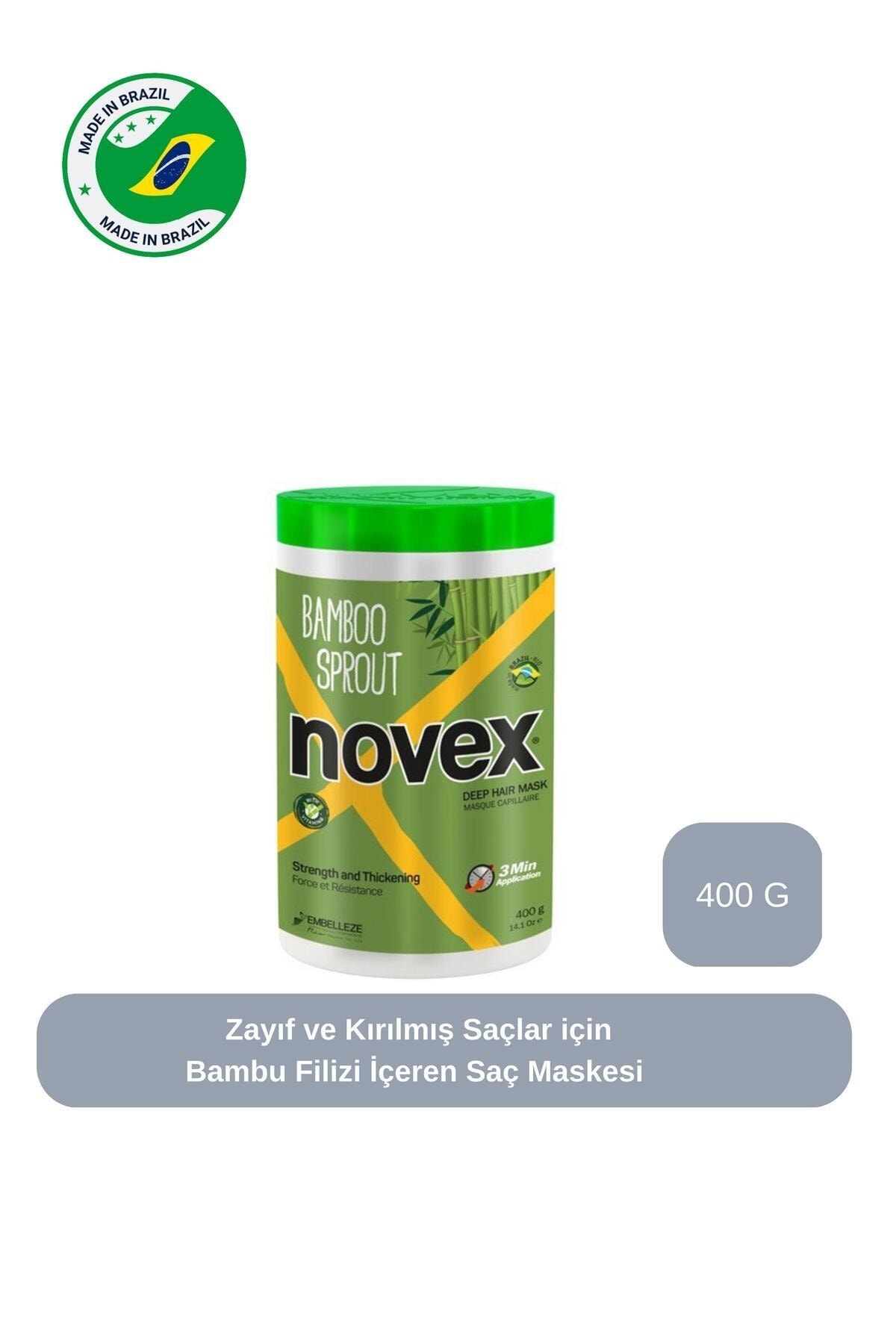 Bamboo Sprout - Zayıf Ve Kırılmış Saçlar Için Bambu Filizi Içeren Saç Maskesi 400g — 876120002596 — تصویر 2 از 4