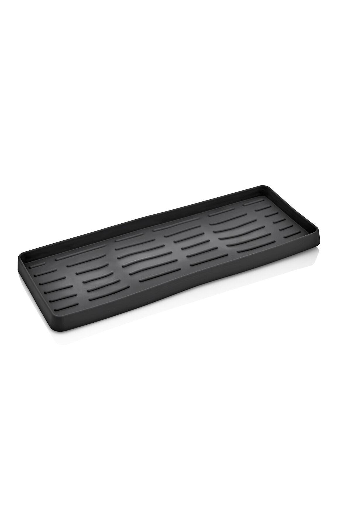 ATA HOME-Organizator pentru vase de săpun din silicon, suport pentru săpun, suport pentru săpun lichid negru 26x10 cm 2