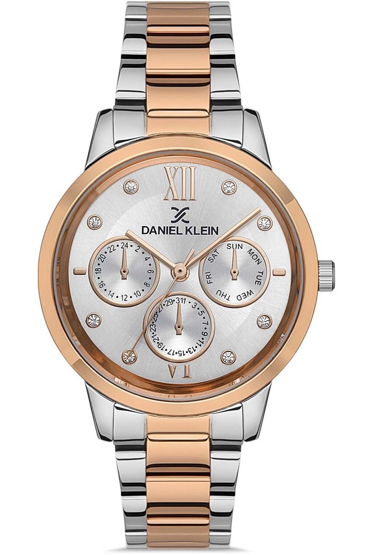 Daniel klein silver top toned dial watch