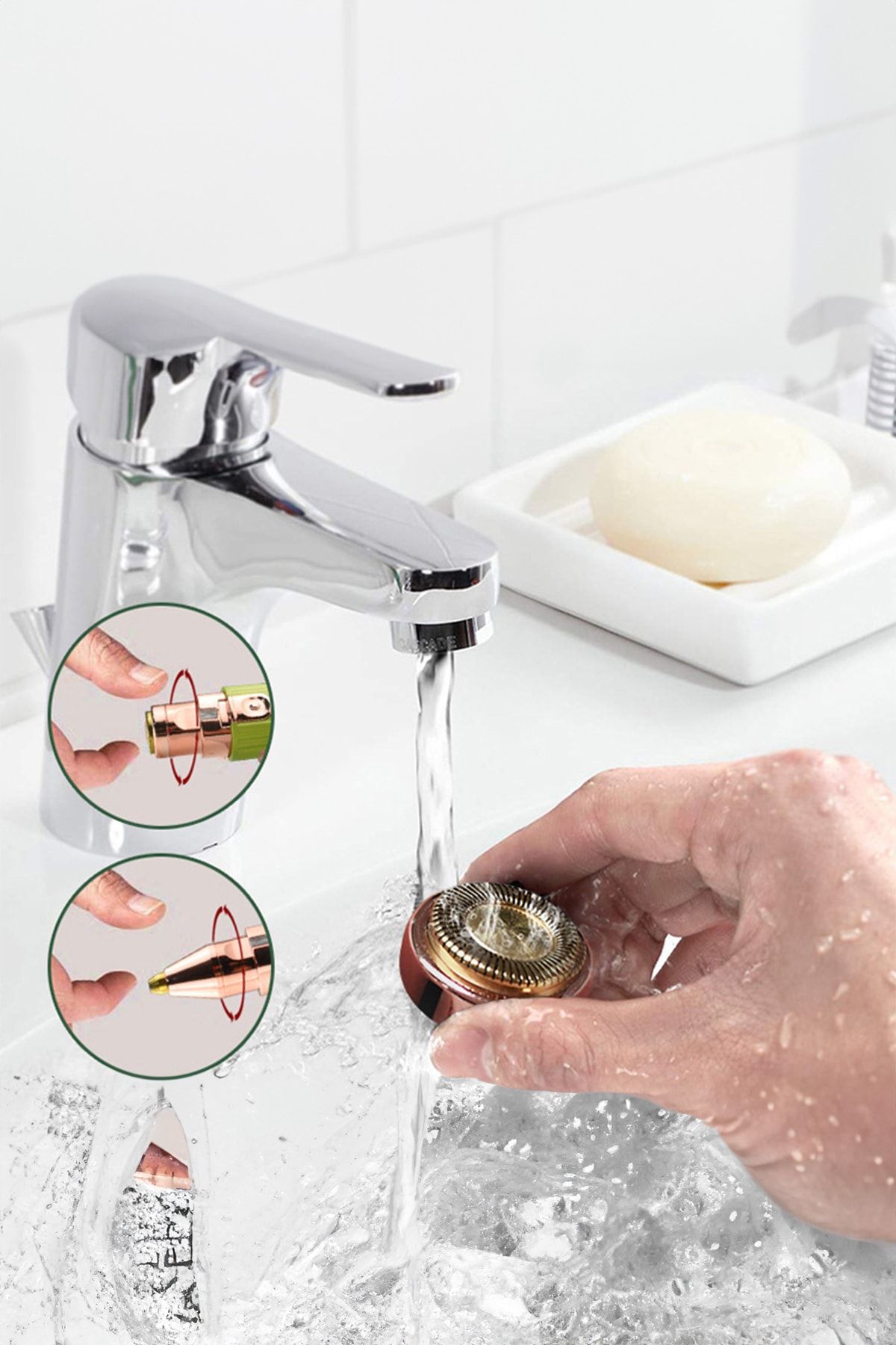 Riddex-2 In 1 Epilation Device Facial Epilator With 2 Heads For All Skin Types 5