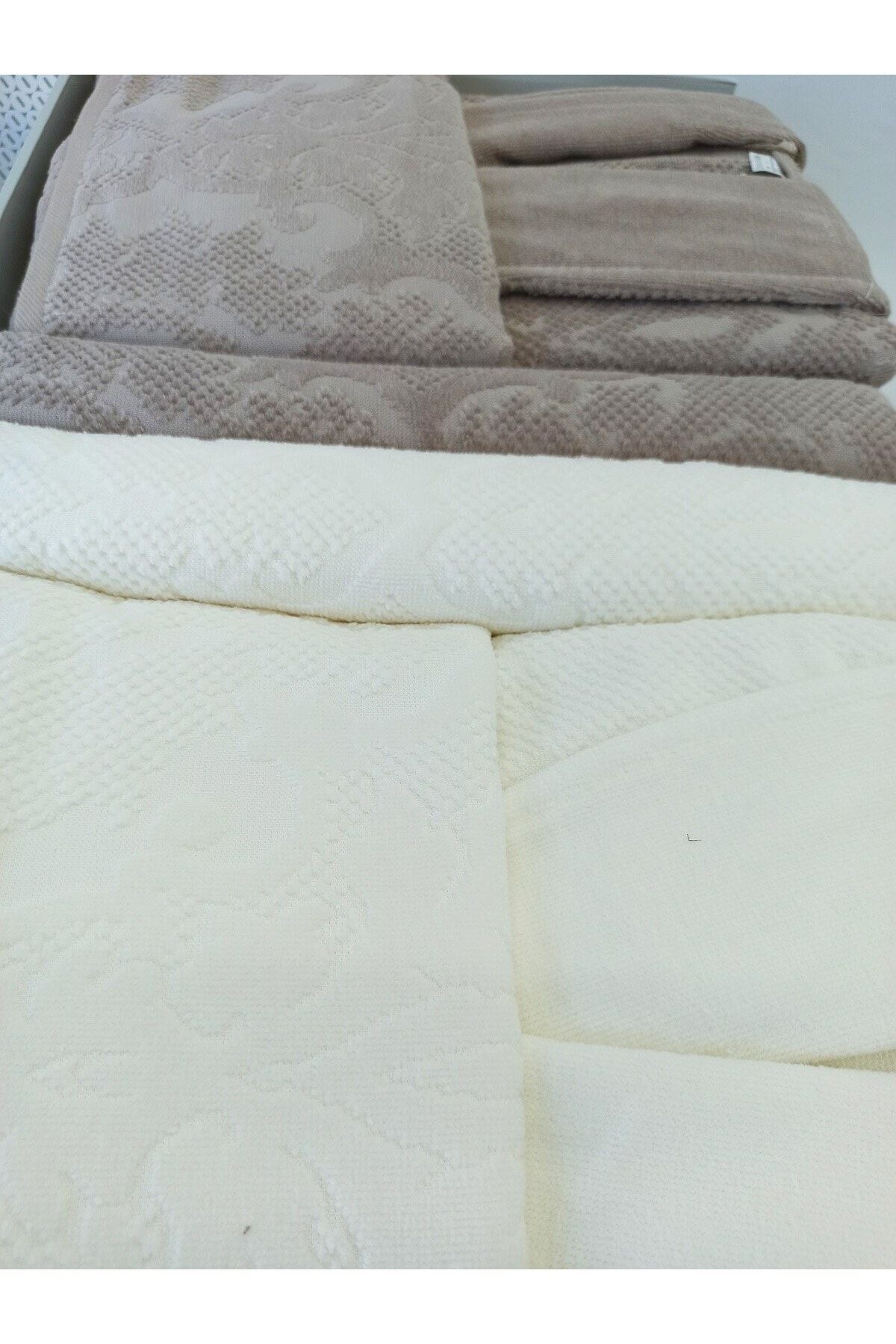 حوله تنپوش (روبدوشامبر) نود مردانه و زنانه منحنی خانواده BATHROBE SET BEIGE کرم Özdilek