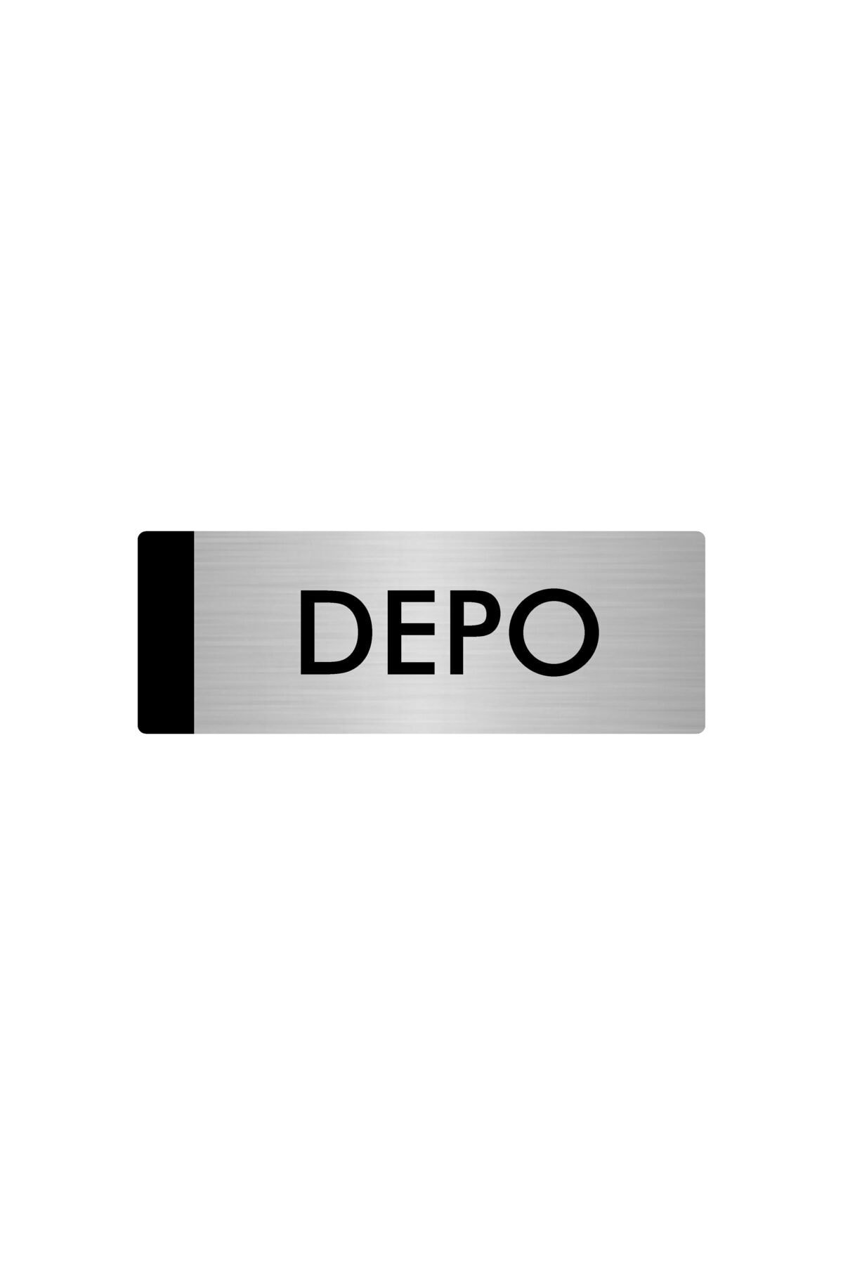 Metal Orientation Plate, Department Door Nameplate Warehouse 5x20 Cm Silver Color