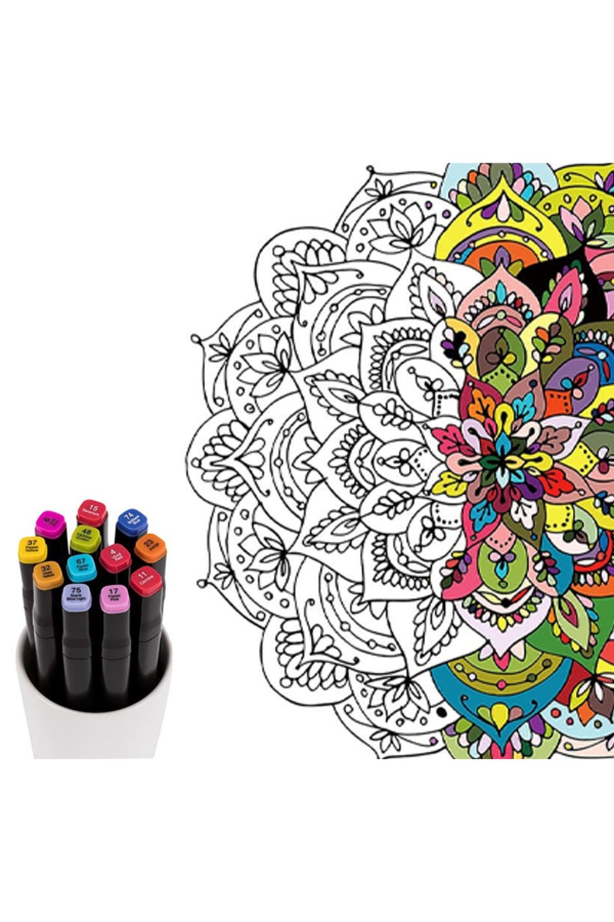 ACUTO-Marker Set of 12 Portable Marker Set with Bag 12 Colors Double Sided Marker Pen Set 5