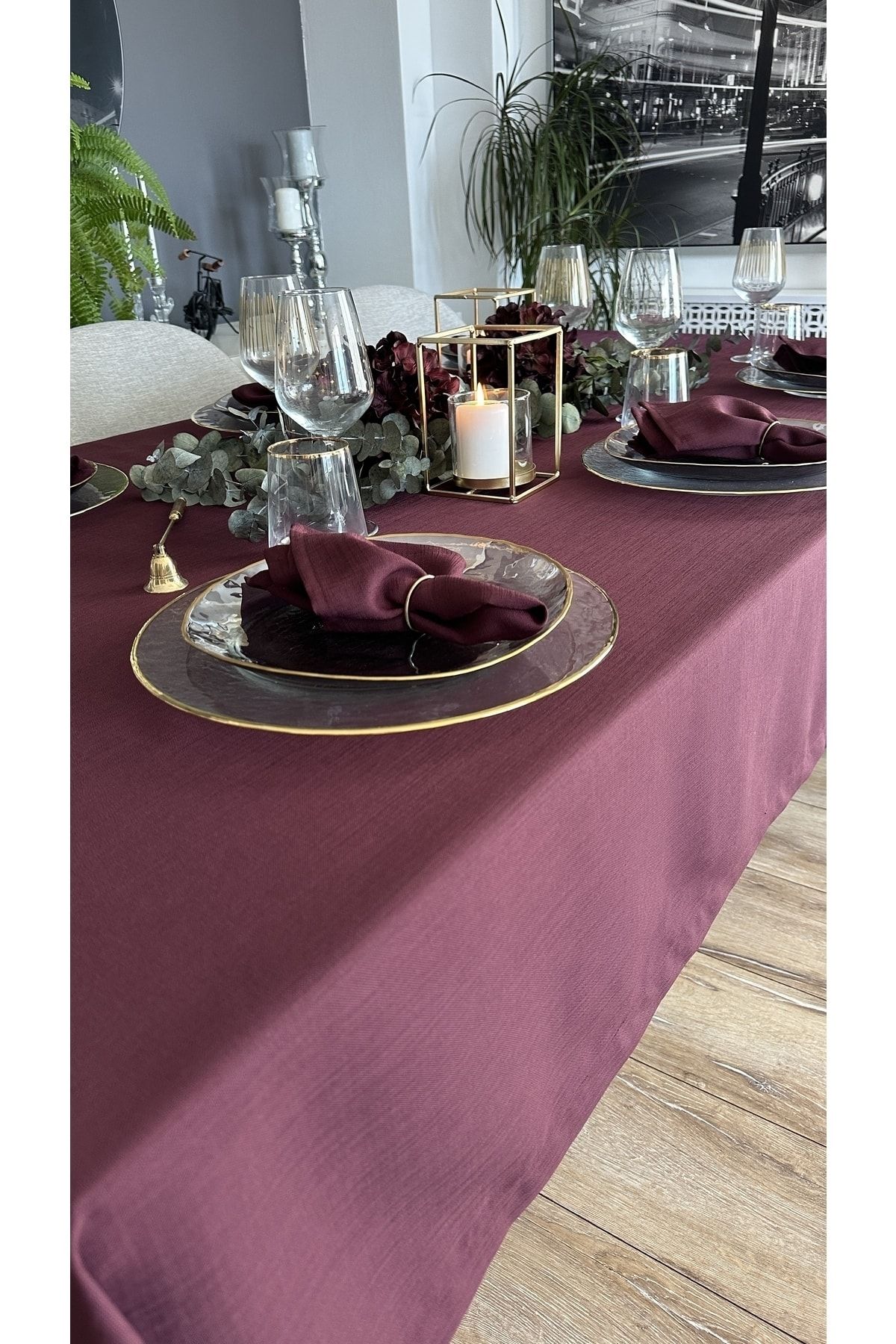 Decamor home-Τραπεζομάντηλο λινό με υφή δαμάσκηνο 2