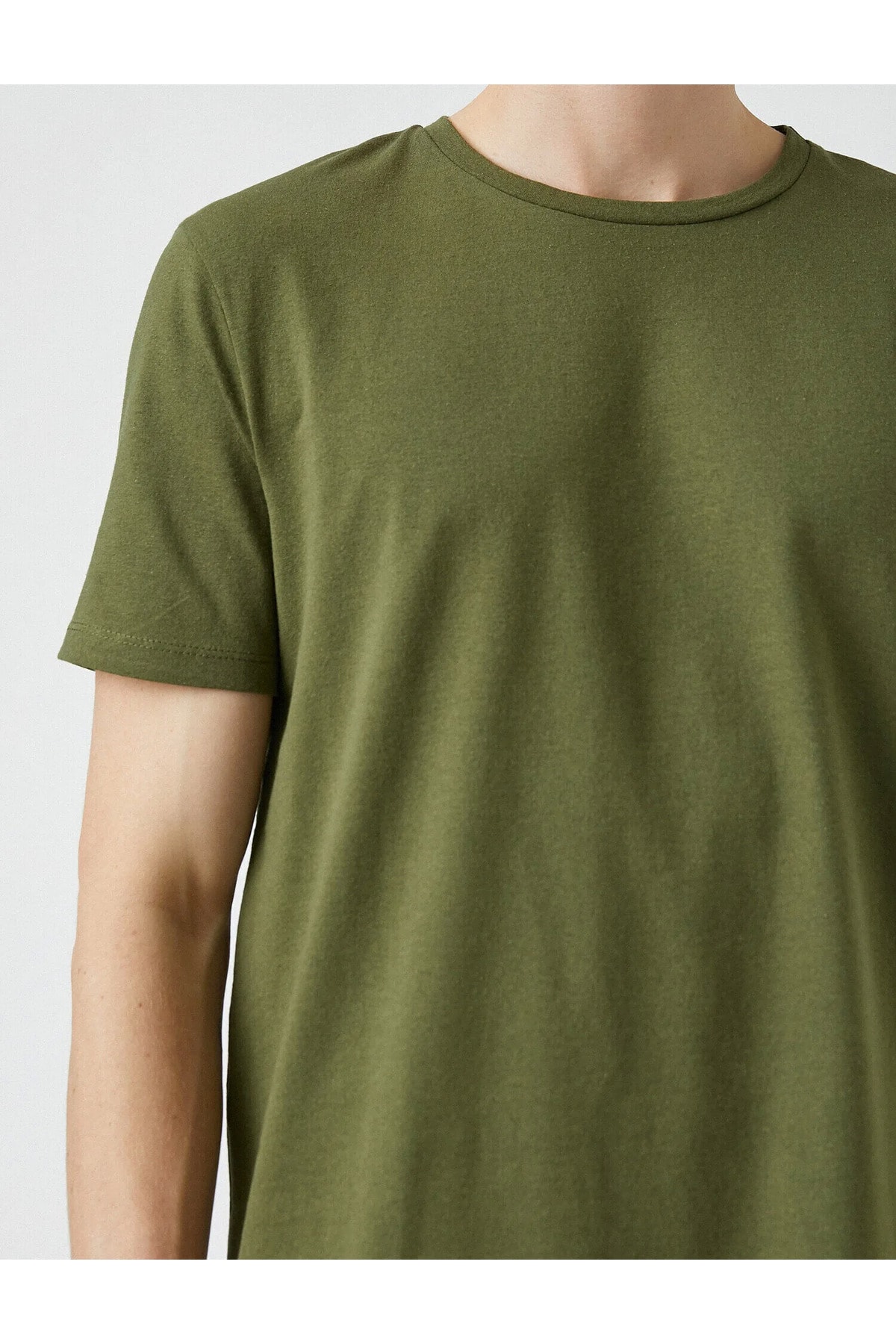 تیشرت مردانه خاکی کوتون | 2YAM12141LK اورجینال - تصویر 5