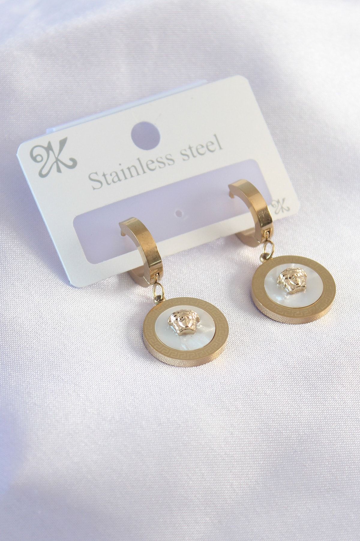 Stainless steel shop gold earrings