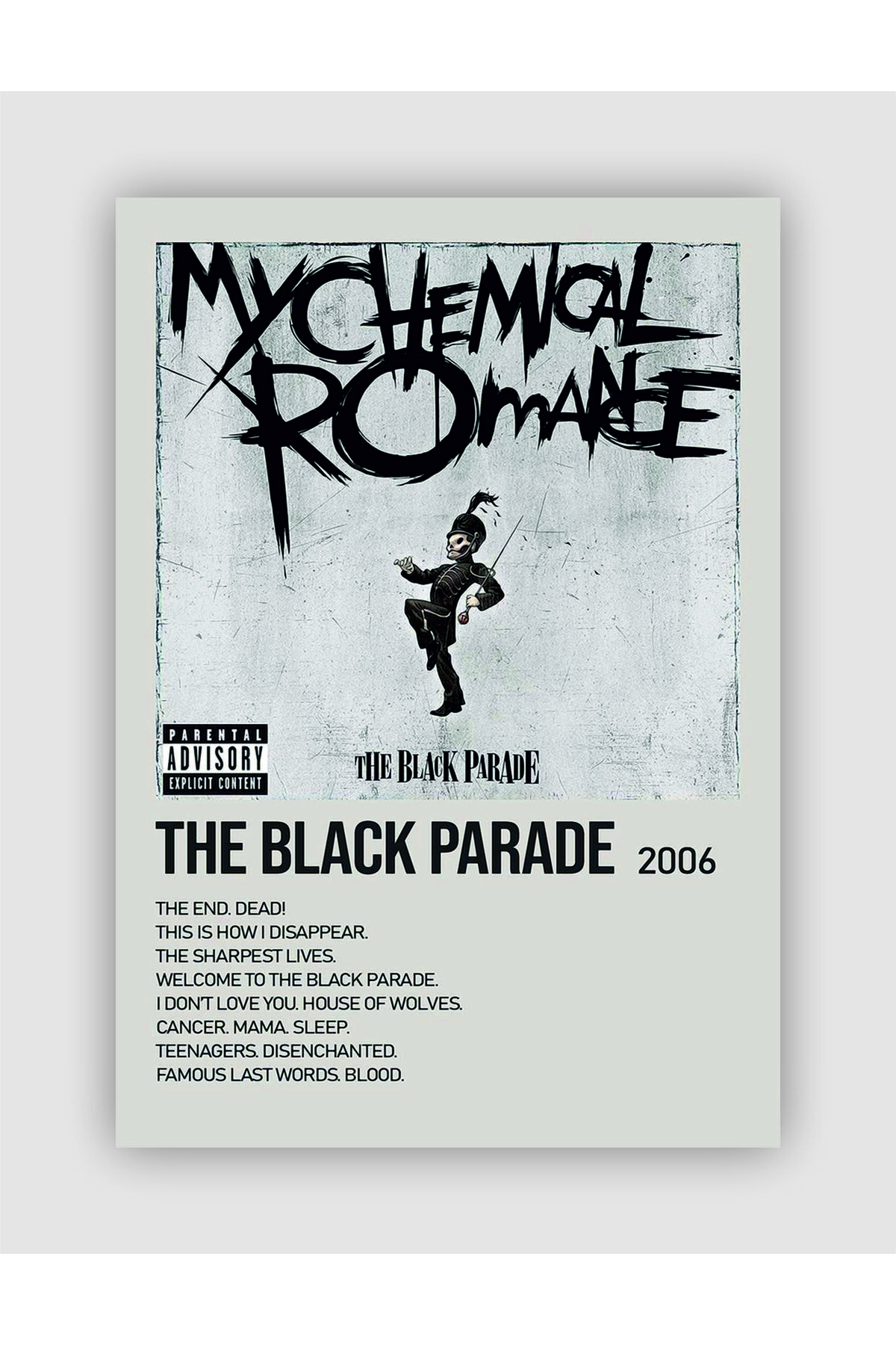 The Black Parade Wall Poster - Wall Decor - Thick Paper - Frameless