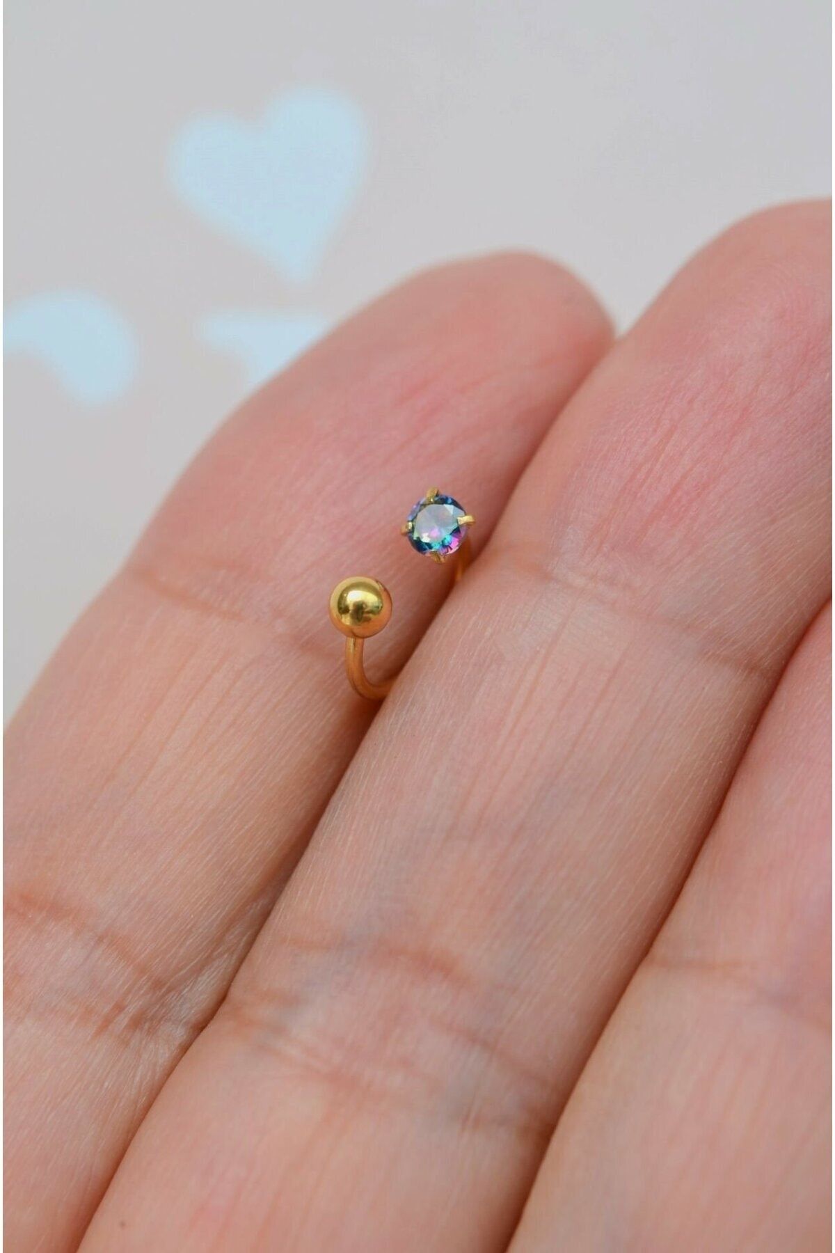 Opal nose piercing deals