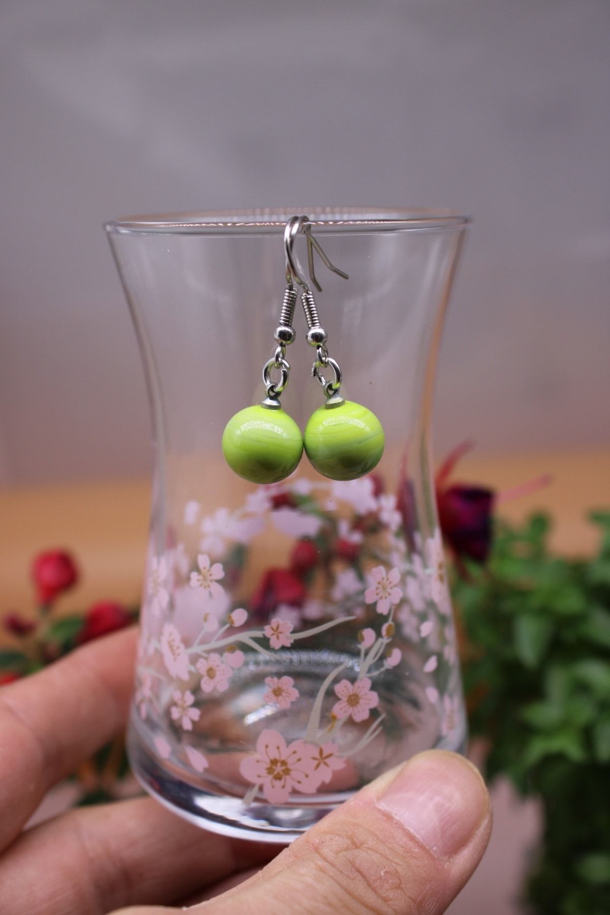 Beyo luHediyelik Italian Murano Light Green Colored Eyeless Ball