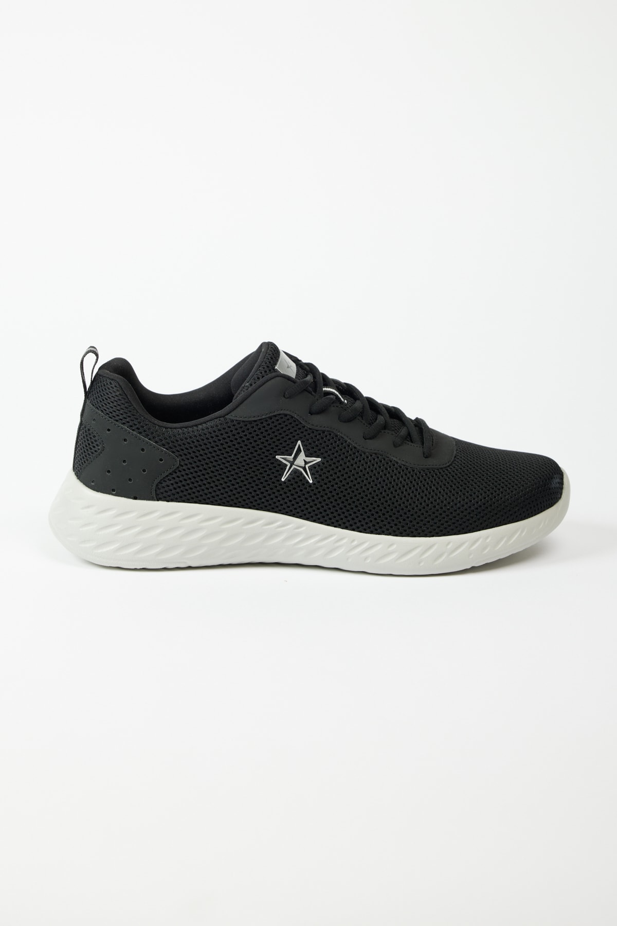 Erkek Siyah-gri Rahat Taban Sneaker Spor Ayakkabı