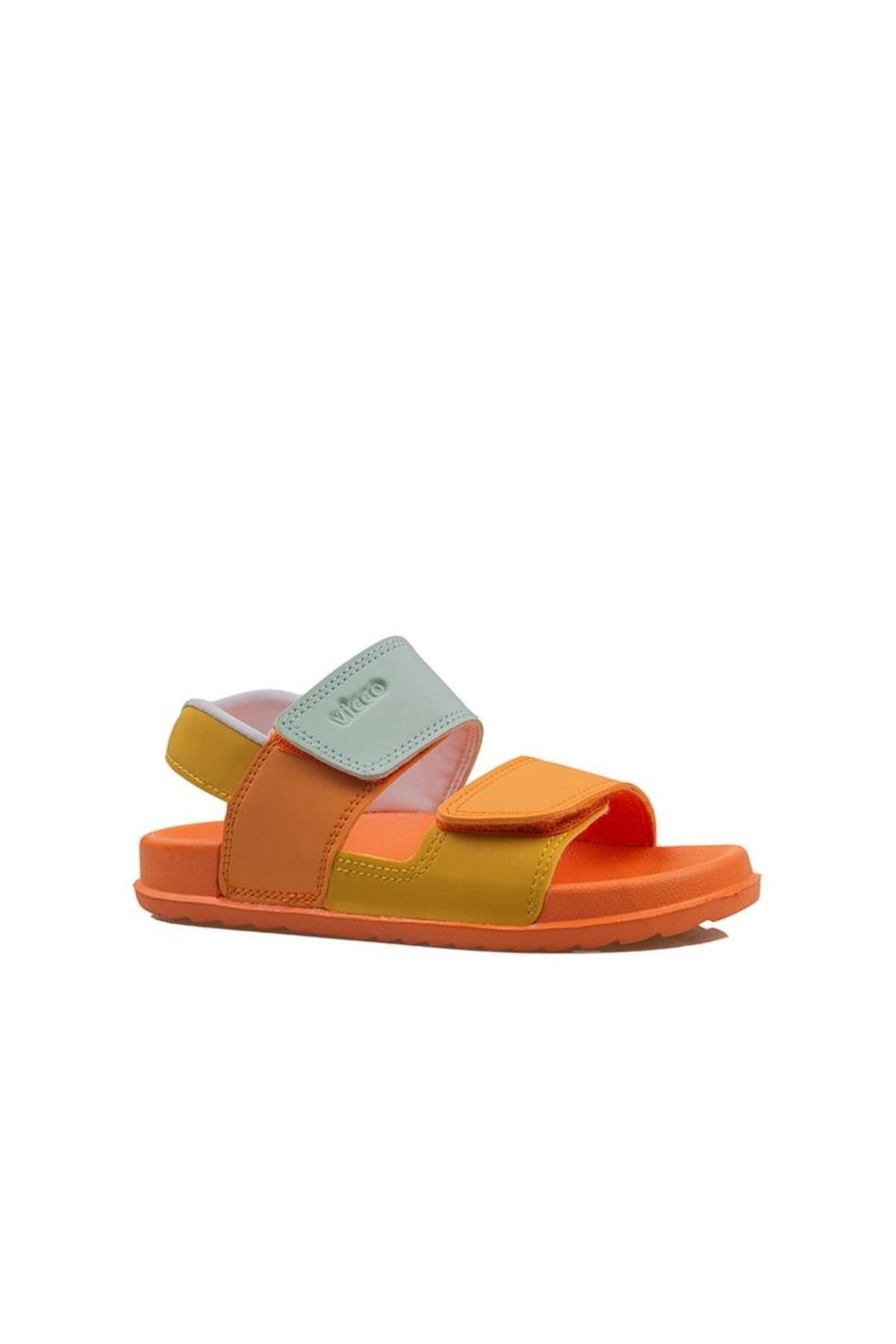 صندل نارنجی دخترانه و پسرانه بچگانه ان Light Orange Krixi Vicco