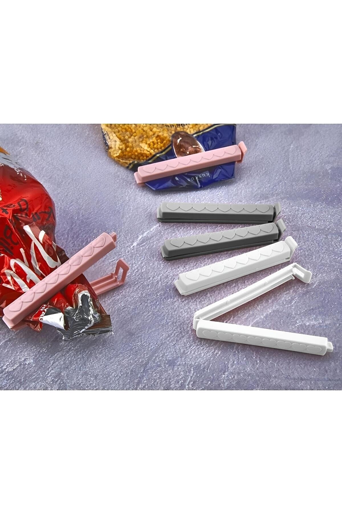 Vi Caro 6 Adet Büyük Poşet Klipsi Ambalaj Ve Torba Kapatma Aparatı Kapatıcı Paket Mandalı Bag Clips