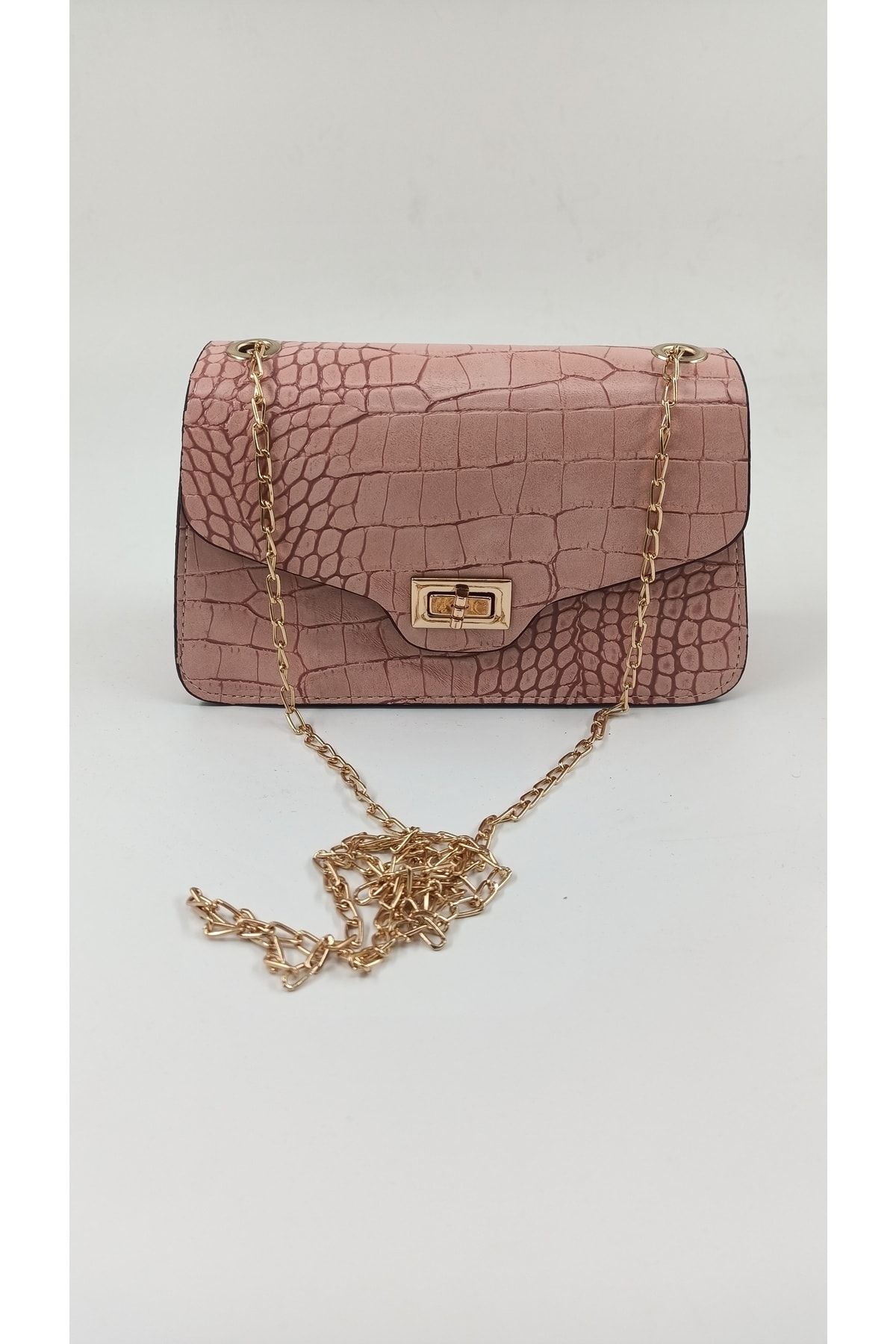 MODA KOLUMDA Handbag Pink Snake Trendyol