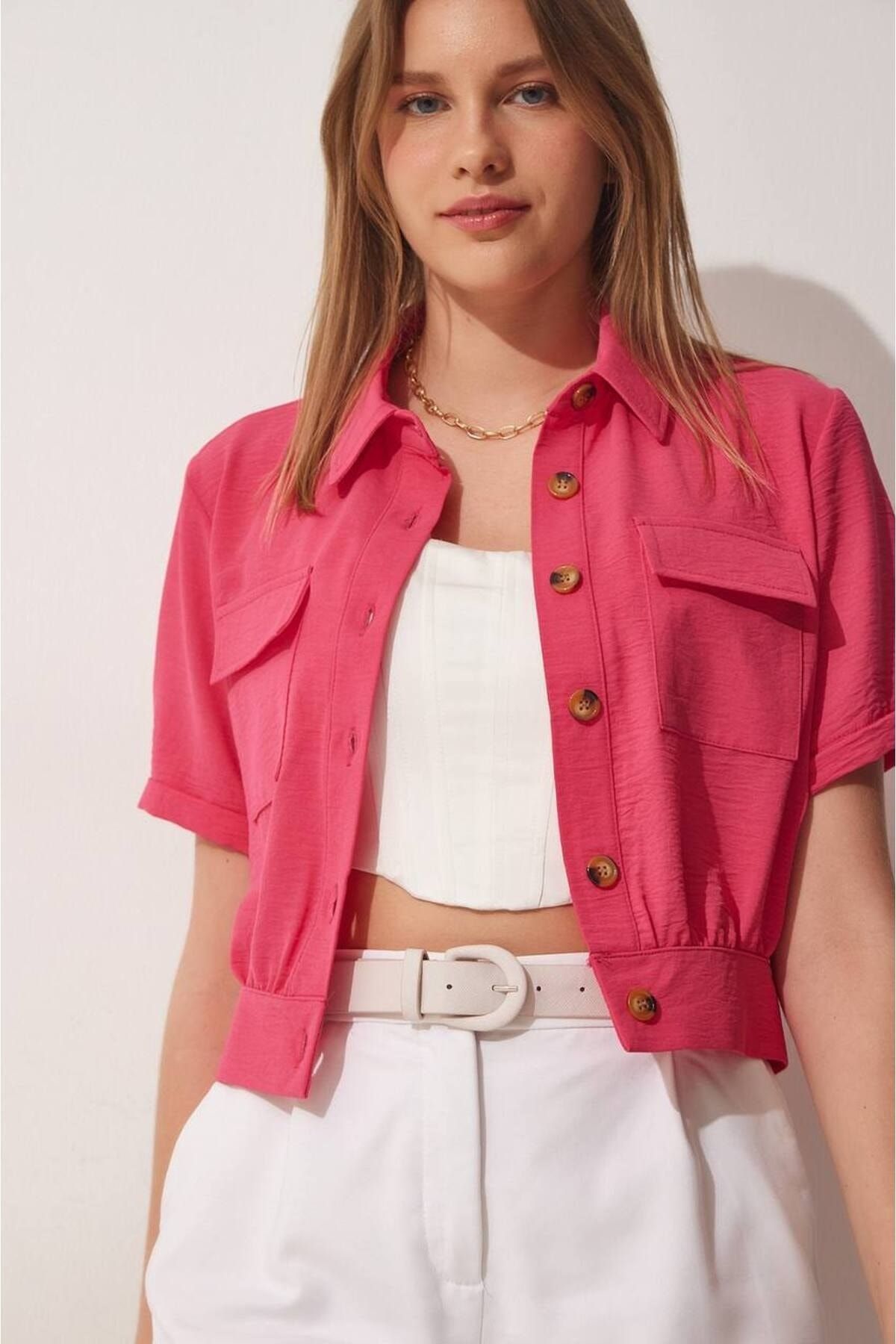 Pink short jacket deals