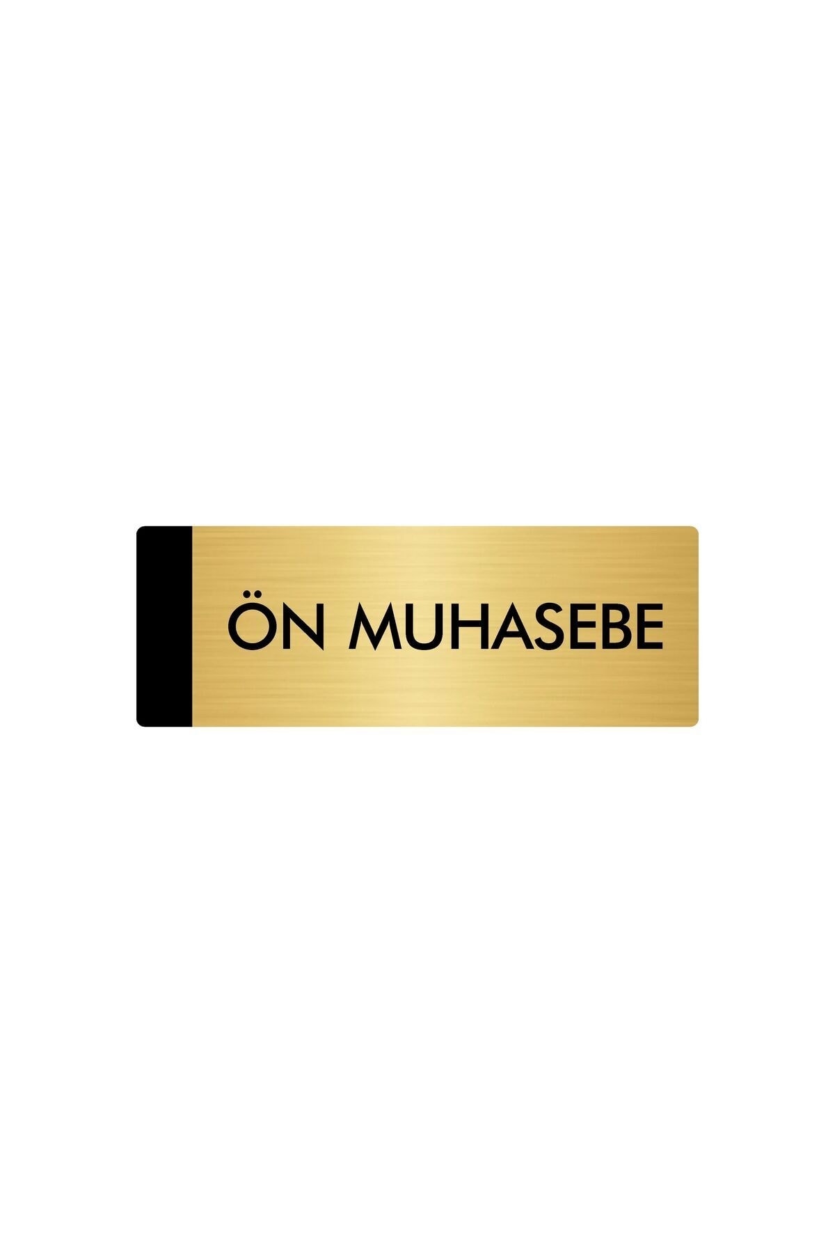 Metal Orientation Plate, Department Door Naming Pre-Accounting 10x20 Cm Gold Color