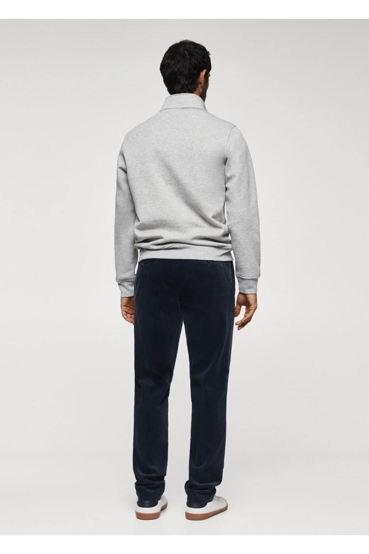 MANGO Man-Baumwoll-Sweatshirt mit Reißverschlusskragen 4