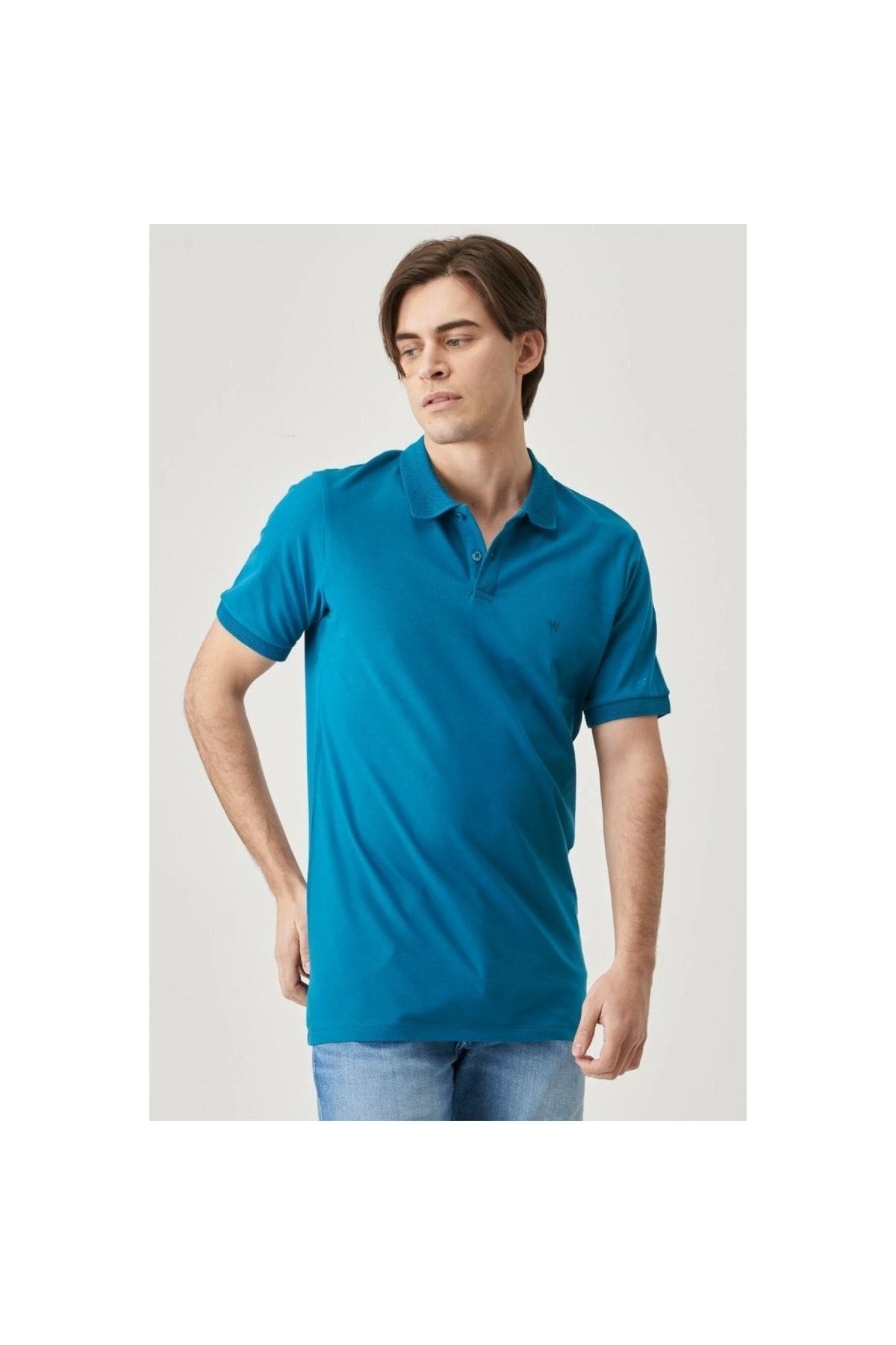 Wrangler شرت آبی مردانه