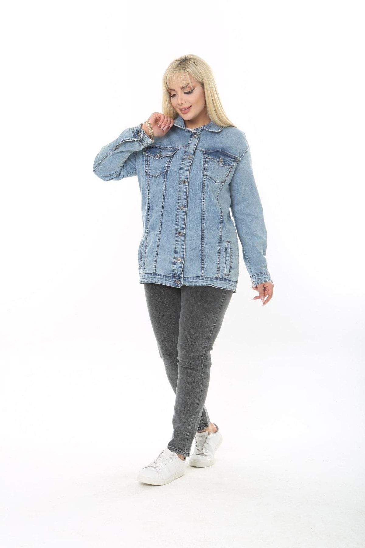 Denim jacket deals women size 18