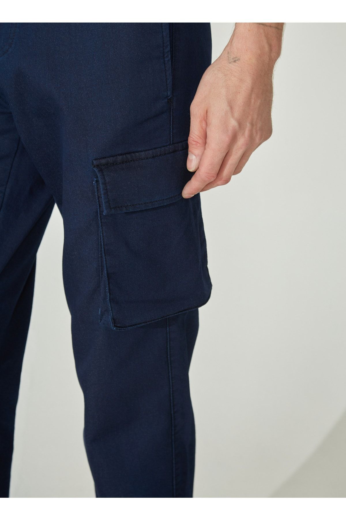 Fabrika شلوار جین مردانه آبی سرمه ای با ساق کم کمر باریک معمولی FAB 63